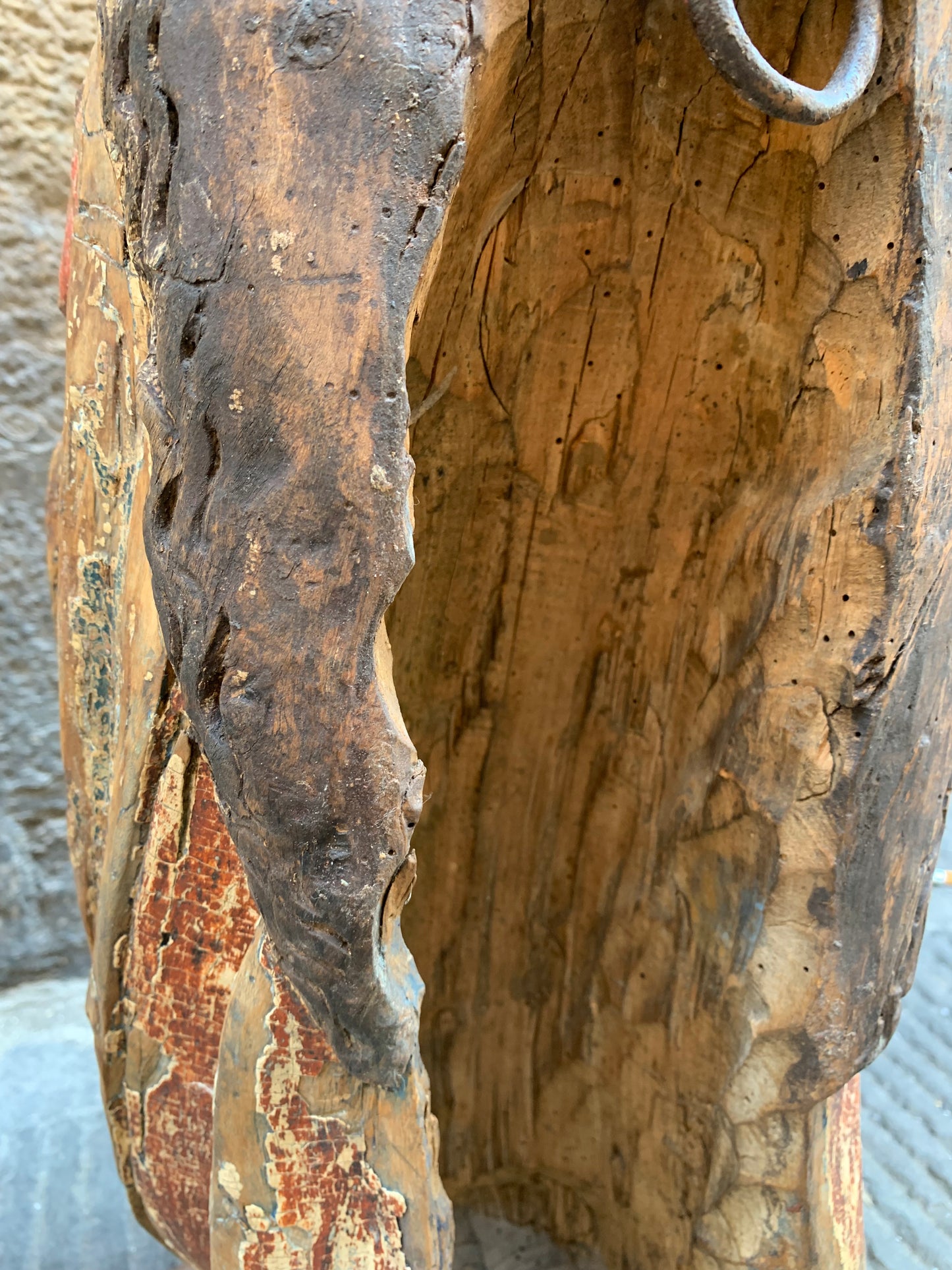 German Gothic. Polychrome wooden sculpture. Around 1500. To be restored.