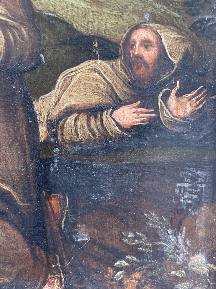 Saint Francis Receiving The Stigmata. Oil On Copper, Flemish School, 17th Century