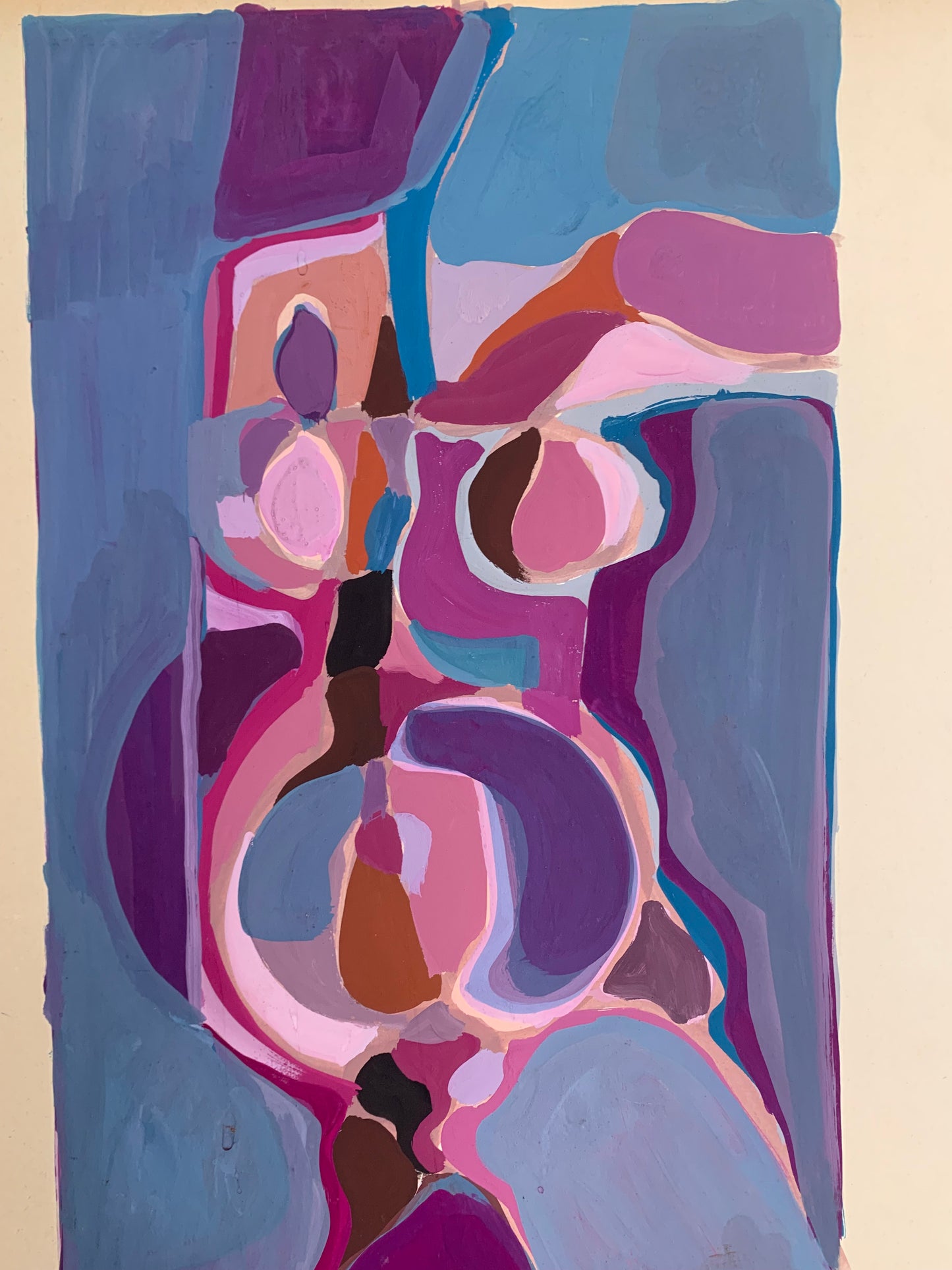 Abstract geometric composition with hints of the female body
Date: Circa 1970