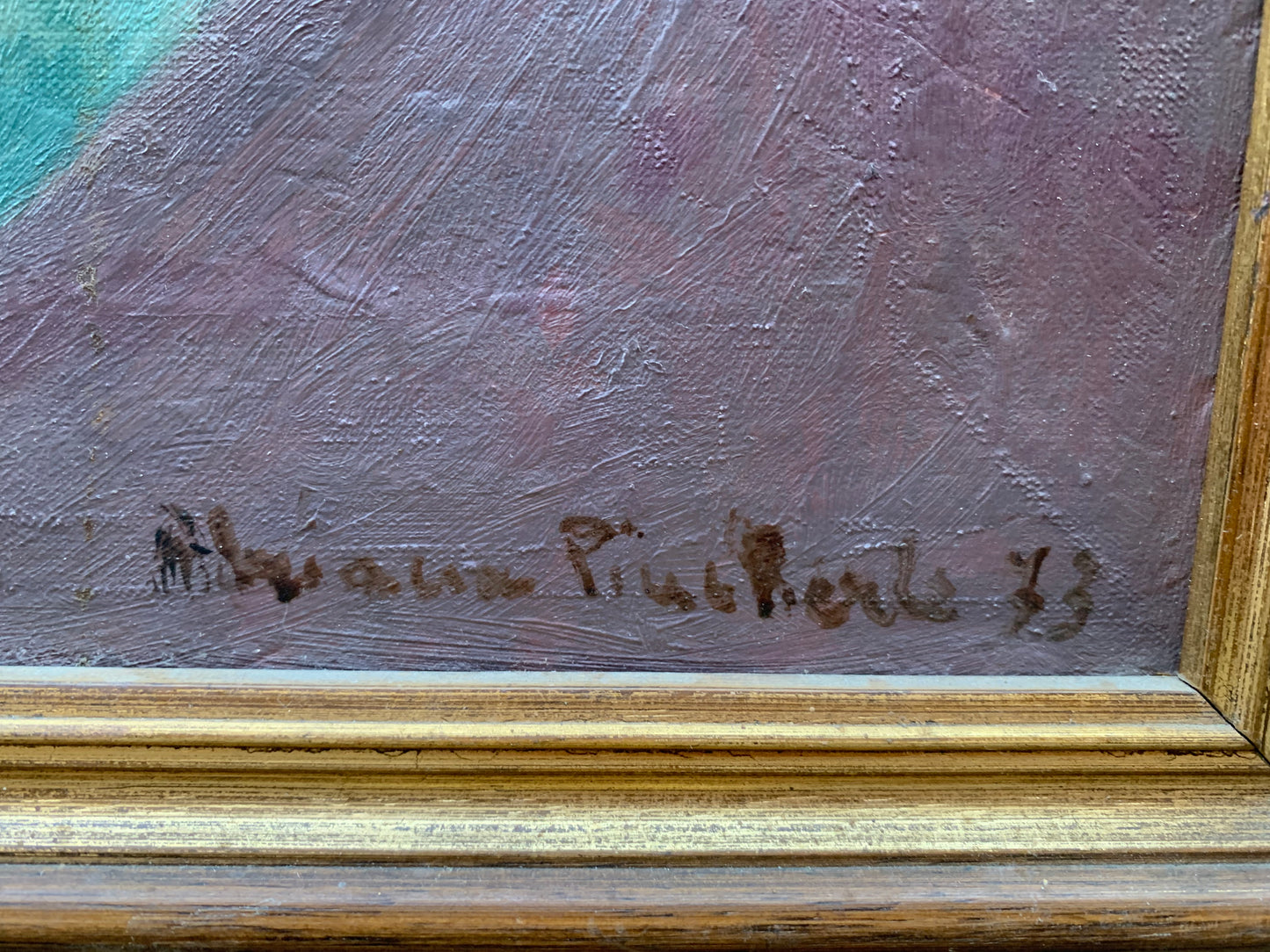 Portait by Adriana Pincherle, signed and dated 1973.  (1905,Roma- 1996, Firenze)