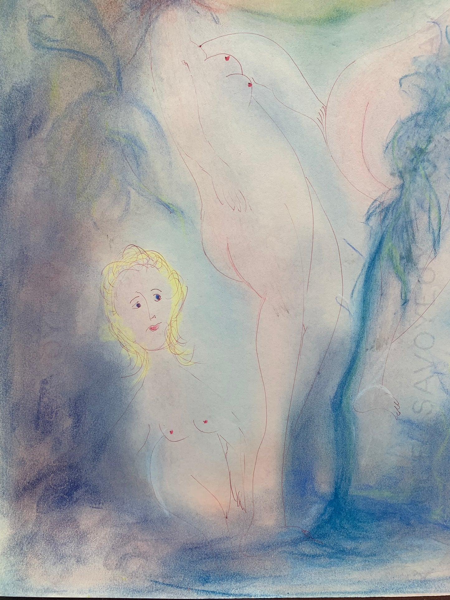 Antonio Monasterio. Four naked muses in the Blue Forest. Nr.4