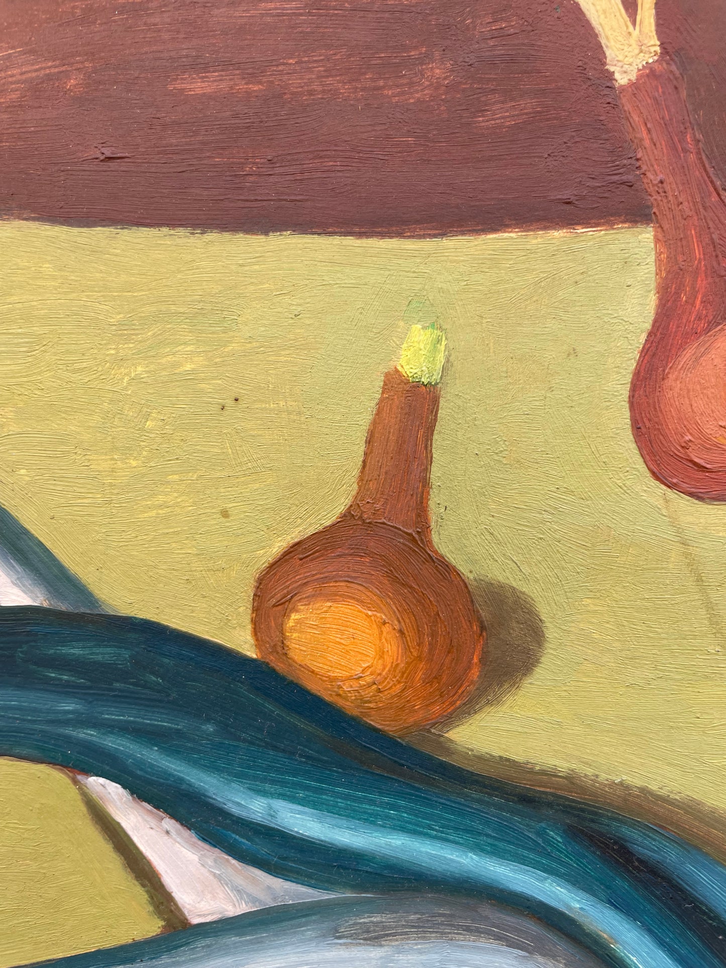 Still life with needlefish, Jean Lachaud, Breton painter from Quimper.
