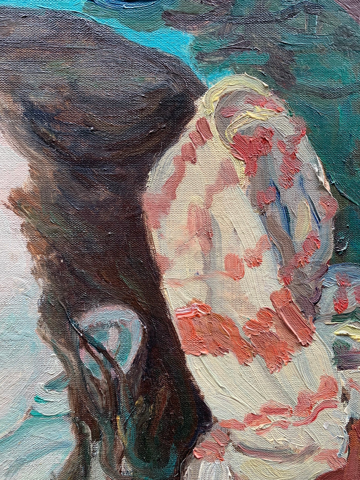 Portait by Adriana Pincherle, signed and dated 1973.  (1905,Roma- 1996, Firenze)