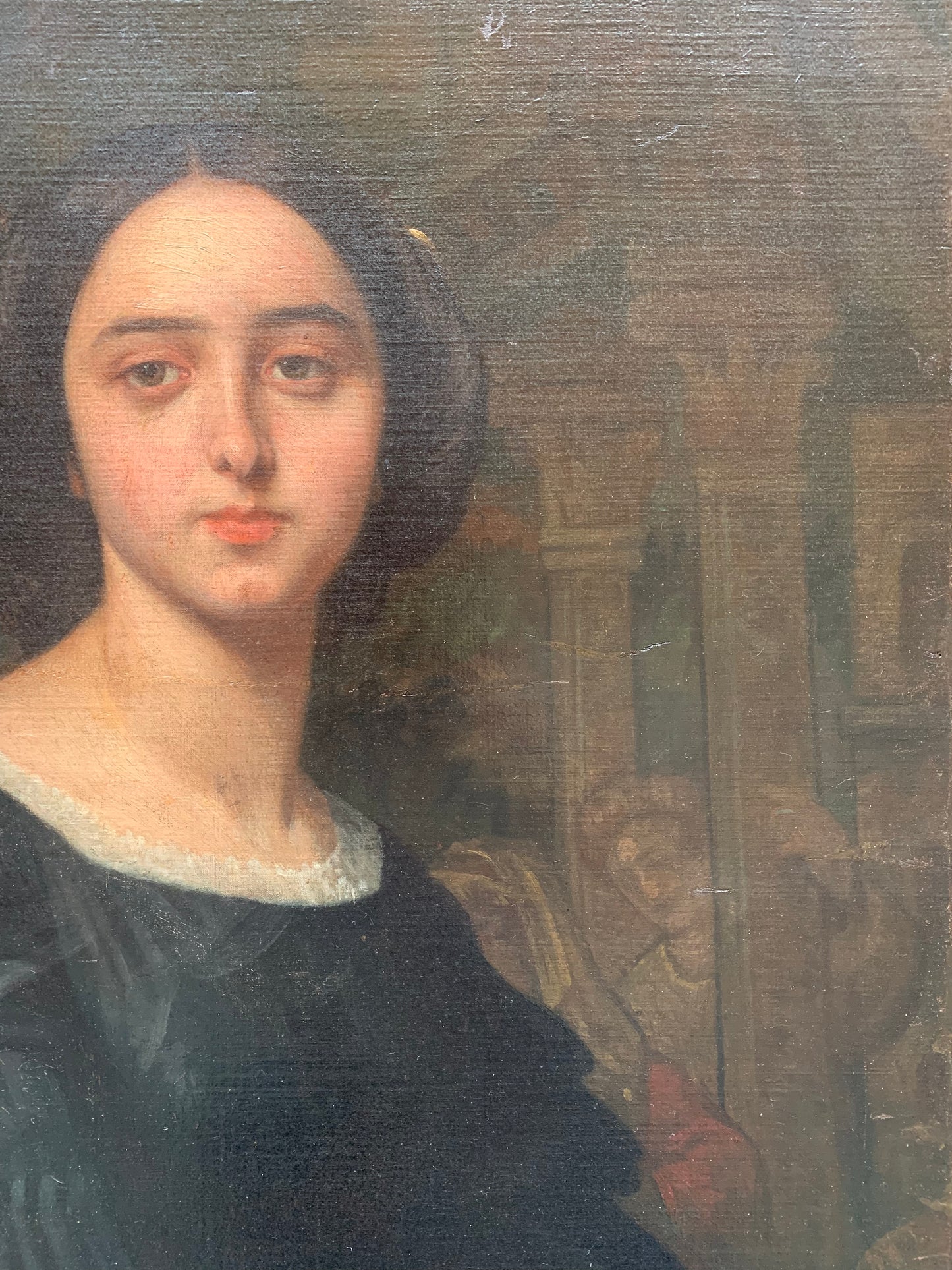 Portrait of a young girl. Circa 1860. Entourage of Amaury-Duval. French school