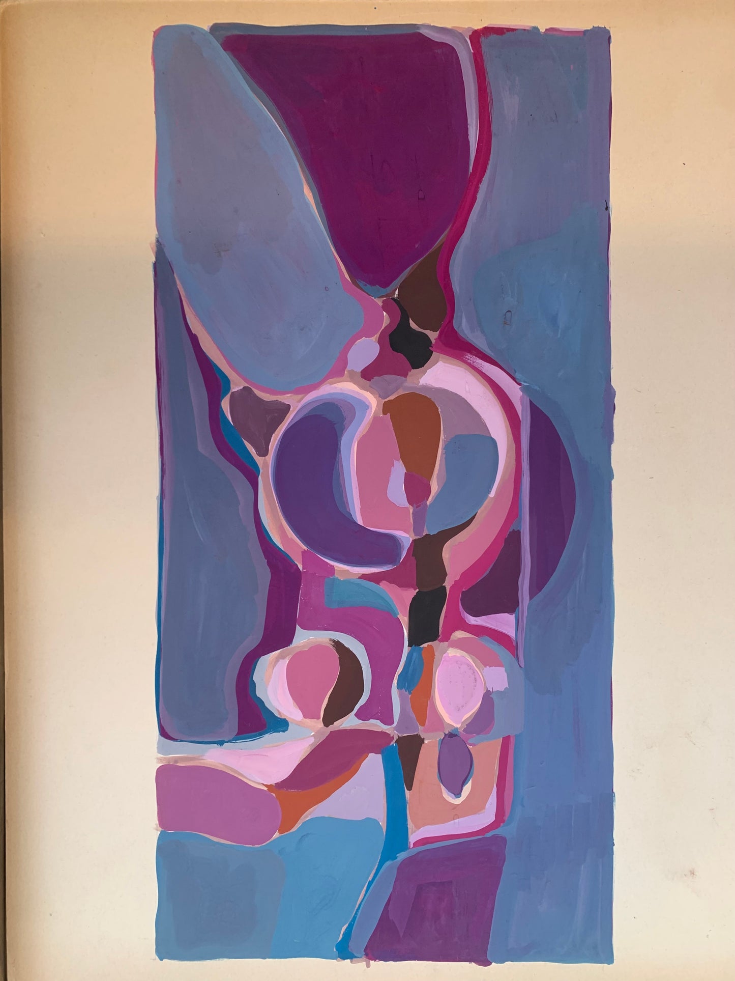 Abstract geometric composition with hints of the female body
Date: Circa 1970