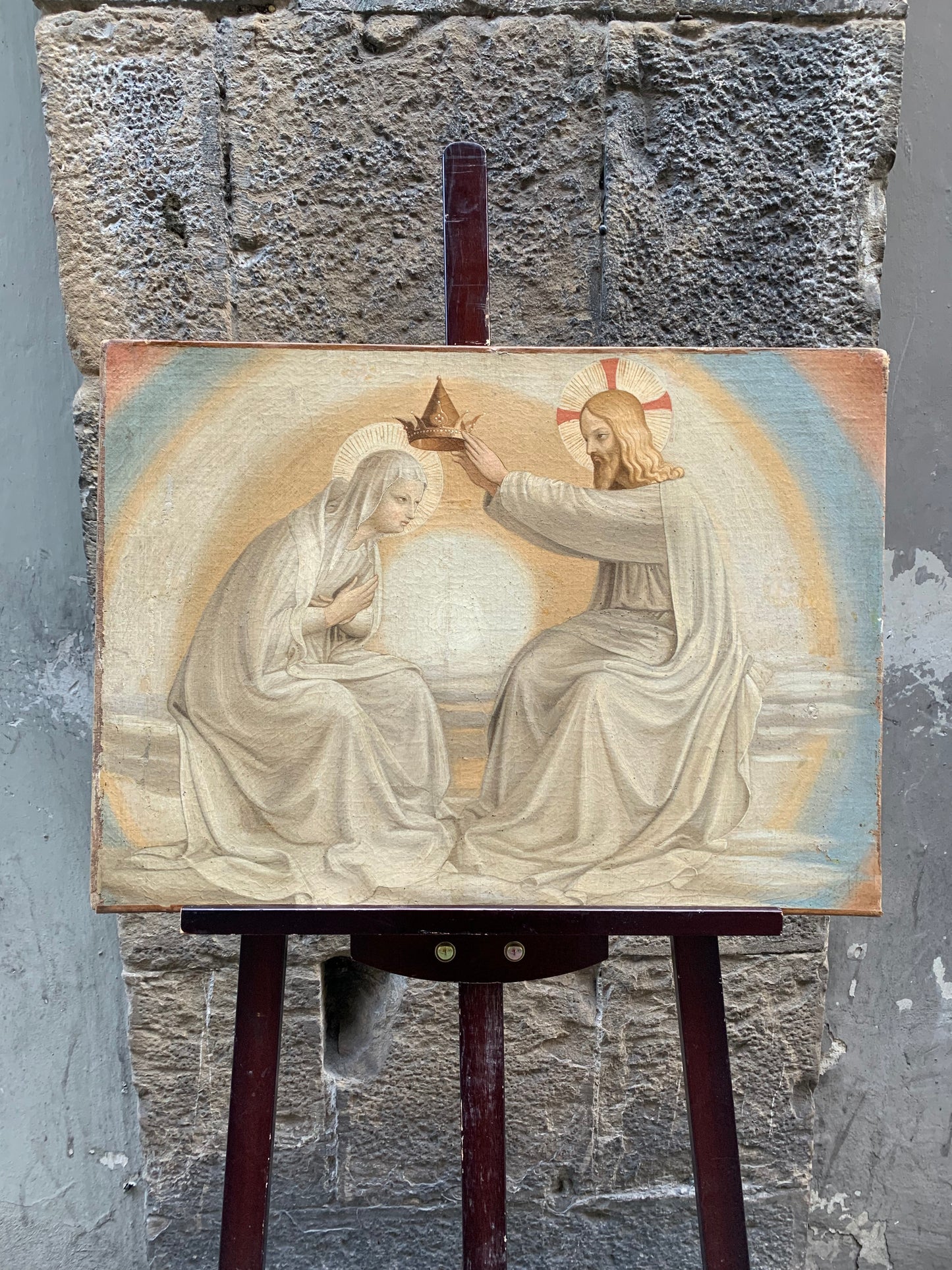 Coronation of the Virgin, 19th-century copy after Fra Angelico’ frescoes in San Marco Monastery. Florence