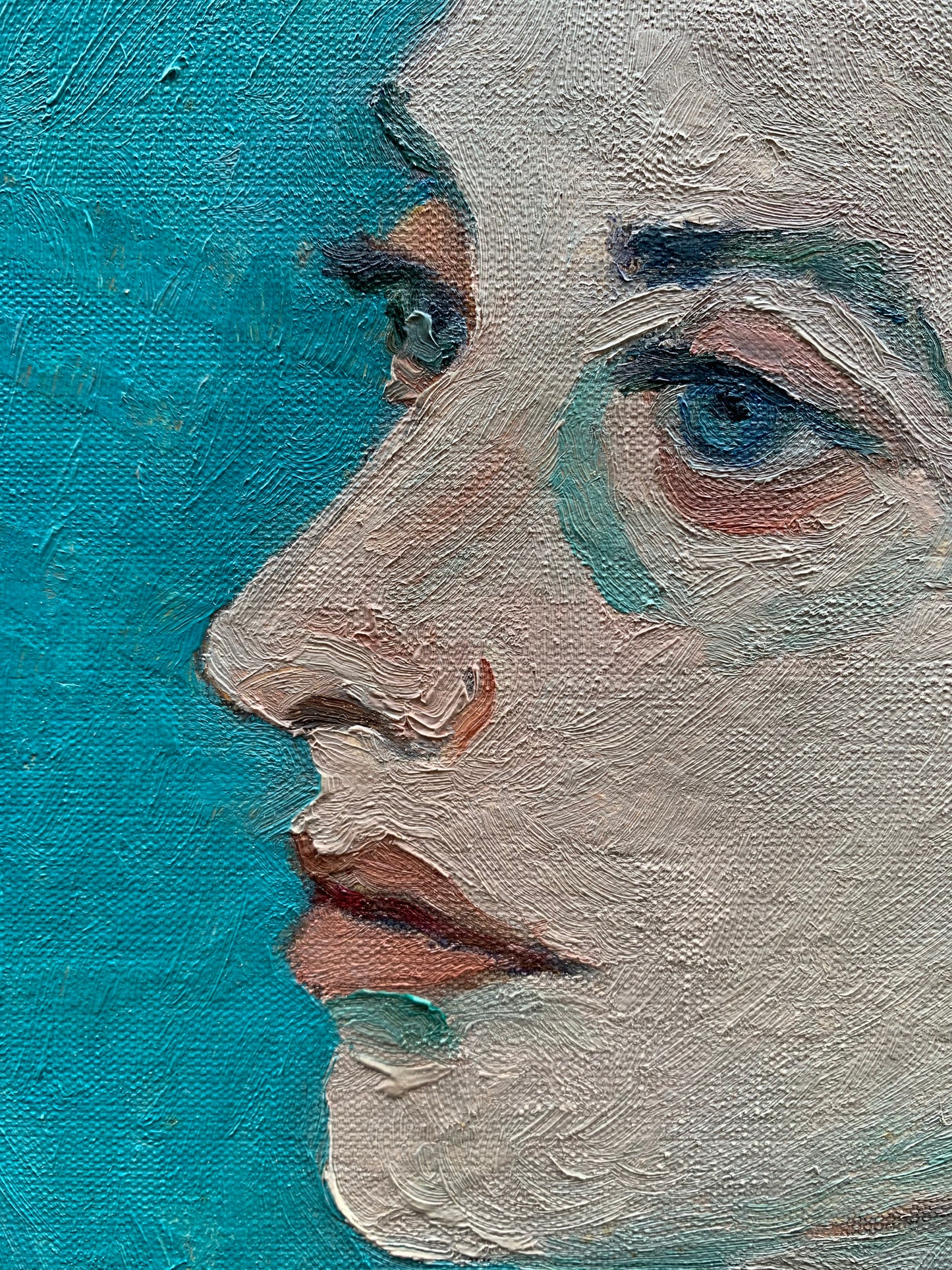 Portait by Adriana Pincherle, signed and dated 1973.  (1905,Roma- 1996, Firenze)