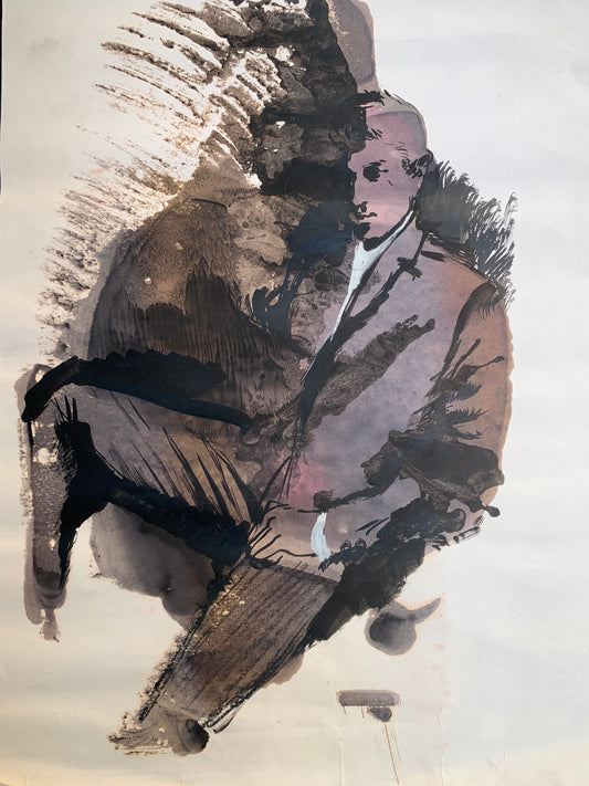 Pret-a-Porter sketch for Facis. By Marco Silombria. Italian Pop art