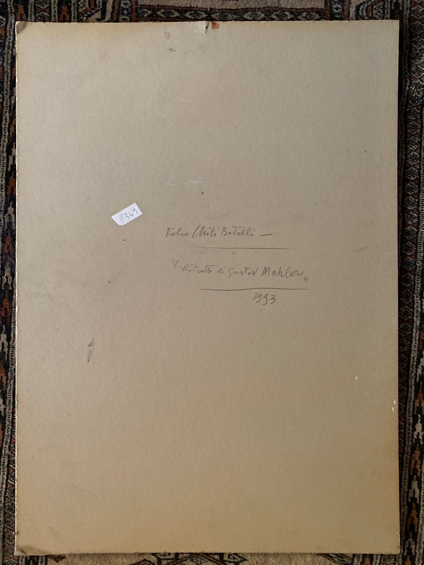 Portrait of Gustav Mahler by Folco Chiti Battelli (Florence,  1932-2011)