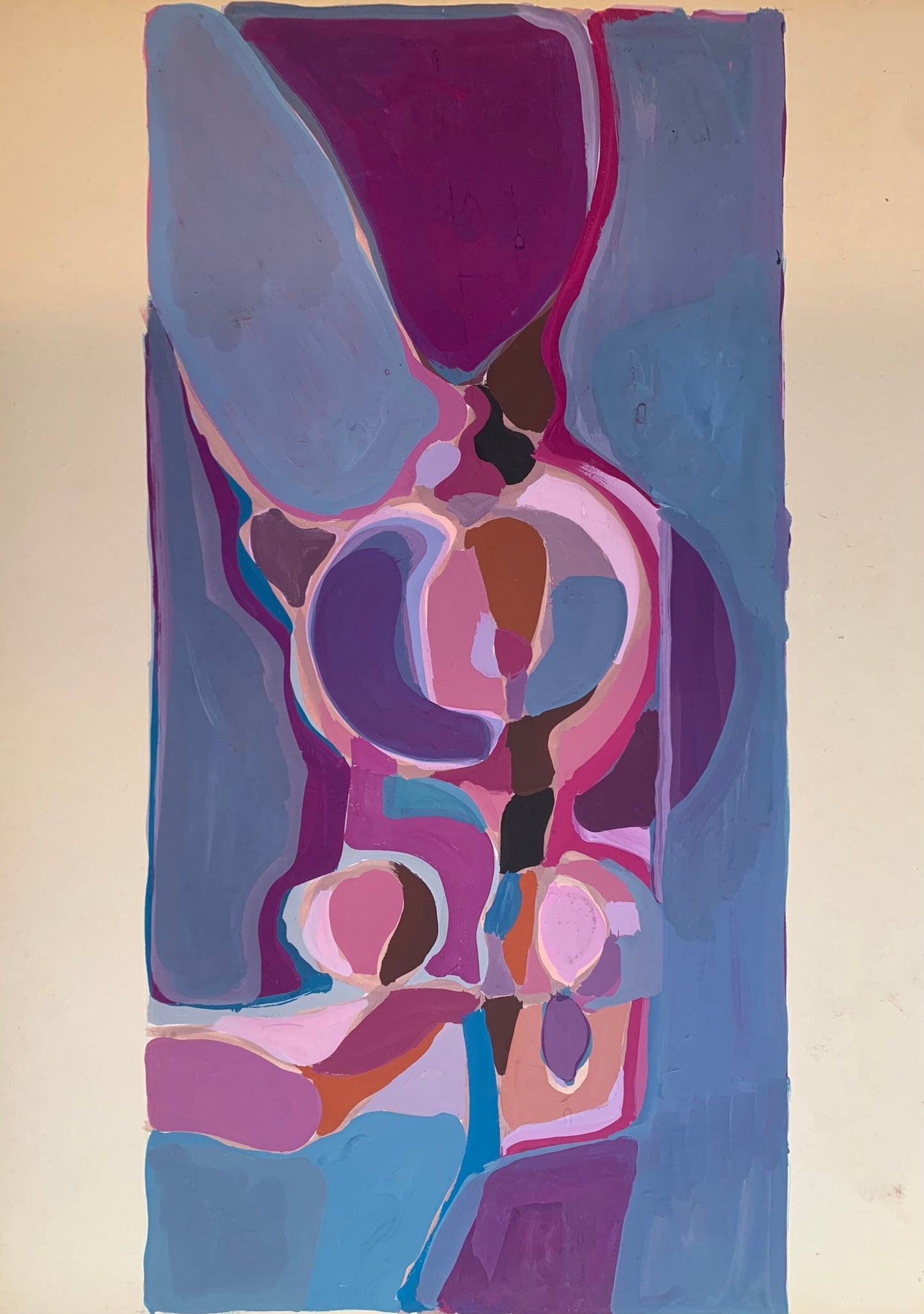 Abstract geometric composition with hints of the female body
Date: Circa 1970