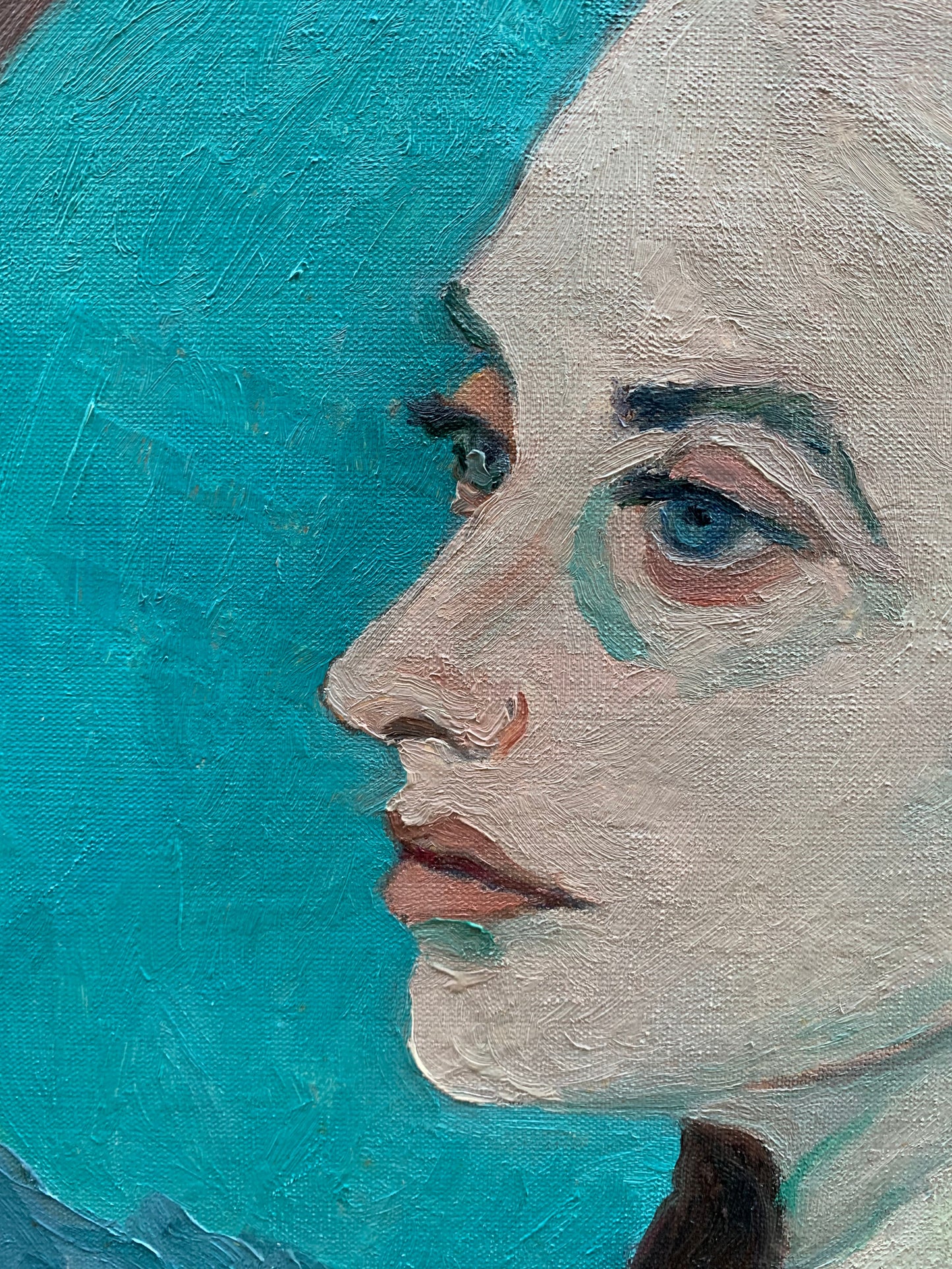 Portait by Adriana Pincherle, signed and dated 1973.  (1905,Roma- 1996, Firenze)