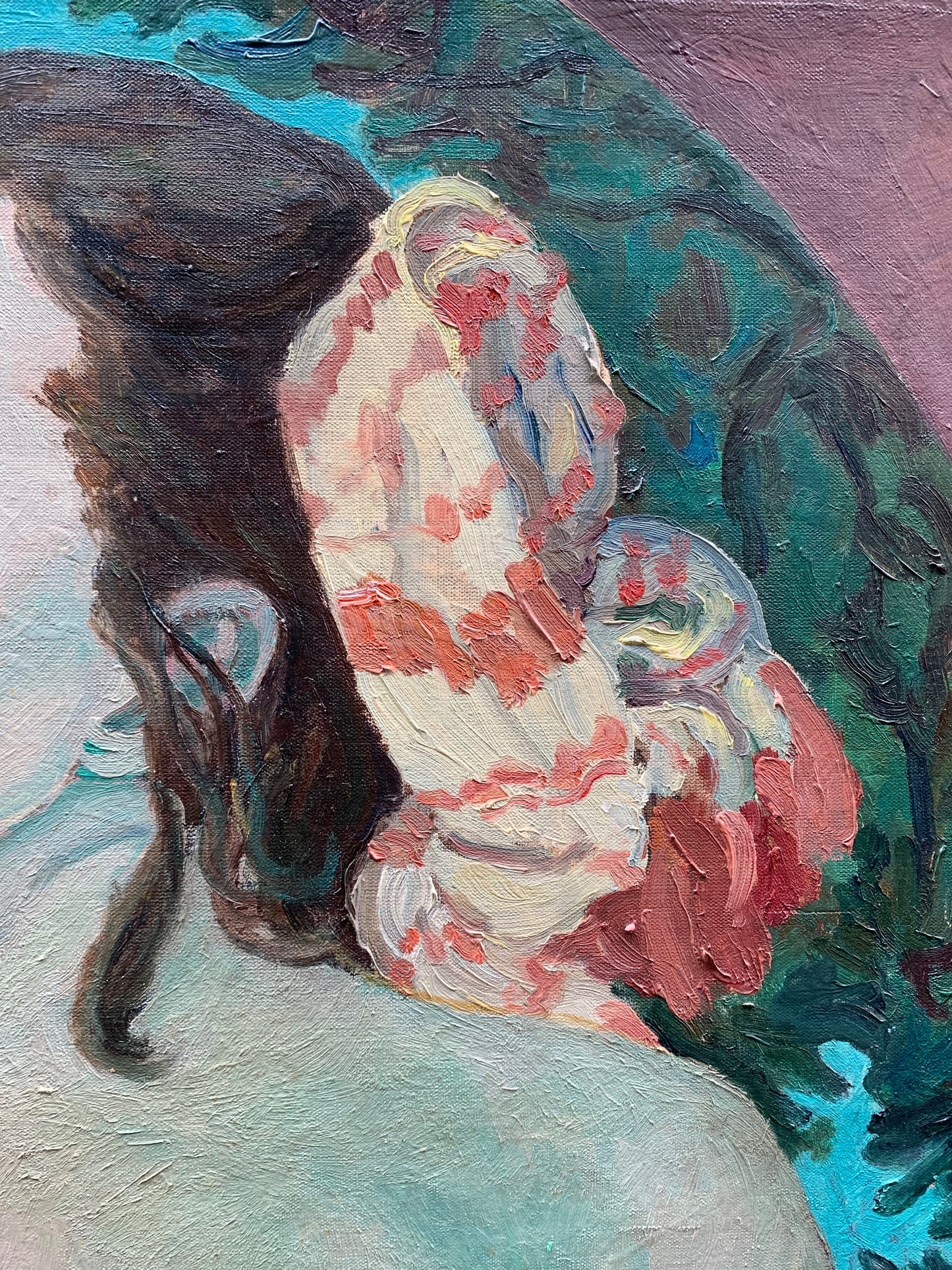 Portait by Adriana Pincherle, signed and dated 1973.  (1905,Roma- 1996, Firenze)