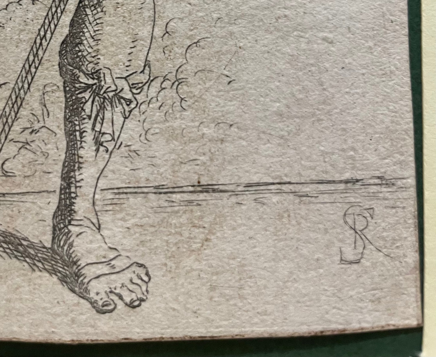 Salvator Rosa (Naples, 1615 – Rome, 1673). Warrior with Mace and Shield. Engraving, circa 1650–1652.