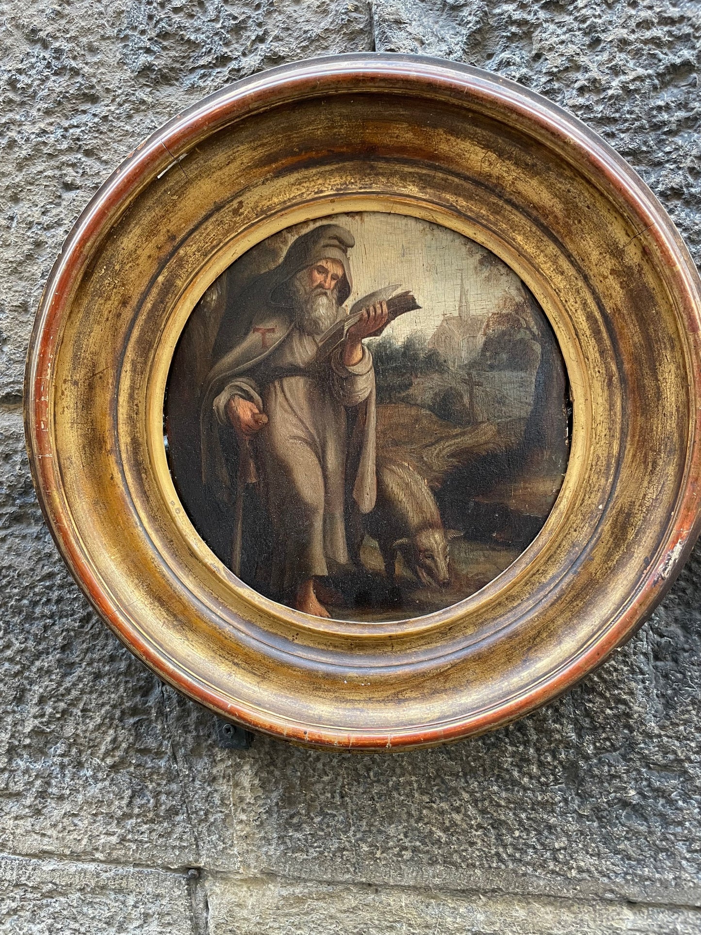 Saint Anthony the Abbot in a Natural Landscape – Flemish School, late 16th – early 17th century