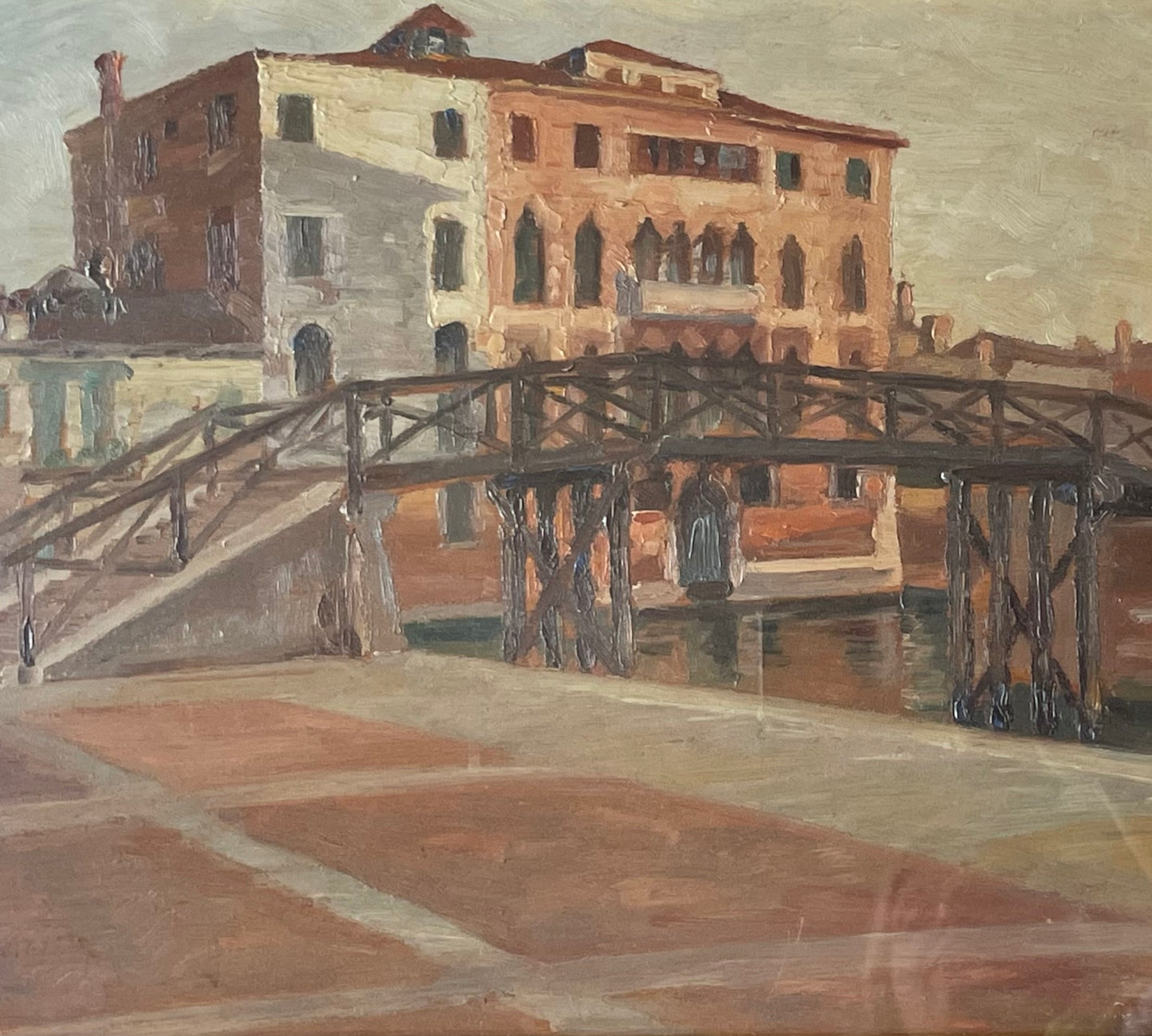 Venice. Wooden Bridge and Gothic Palace, dated 1915
