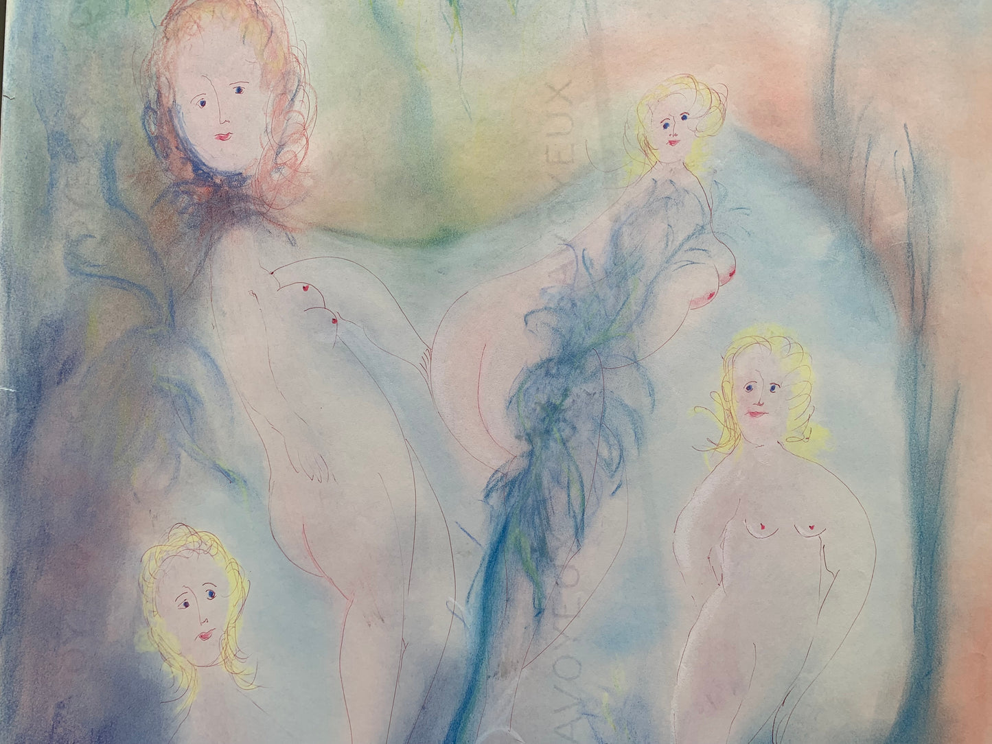 Antonio Monasterio. Four naked muses in the Blue Forest. Nr.4