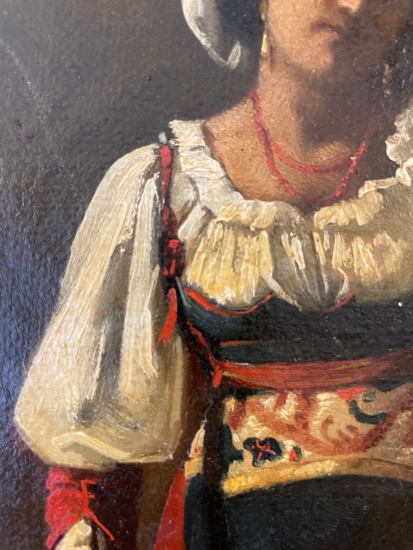 Hector Leroux – Marietta with Coral Necklace, Rome 1866 ca. – Dedicated to Hermann Fol