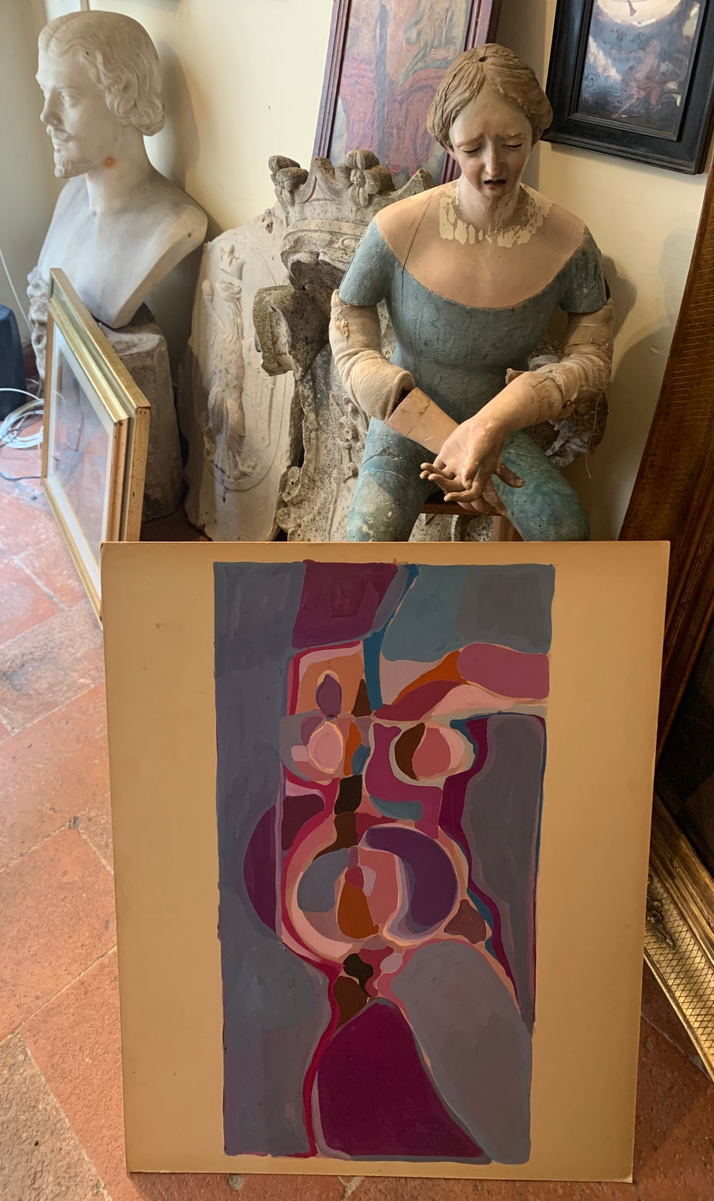 Abstract geometric composition with hints of the female body
Date: Circa 1970