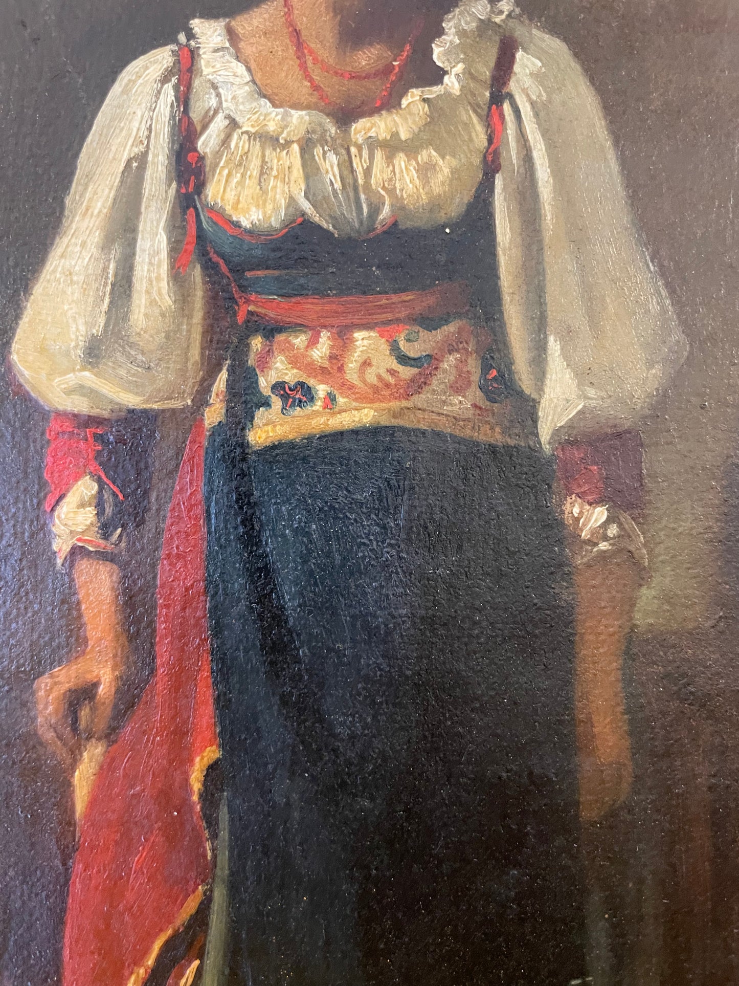 Hector Leroux – Marietta with Coral Necklace, Rome 1866 ca. – Dedicated to Hermann Fol