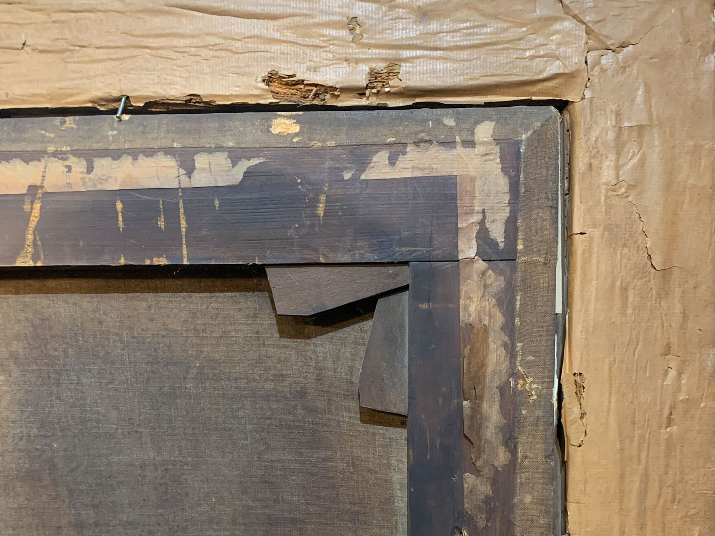 Large Marine painting with Ships in the port.  1690-1720 circa. Cm 110x 118