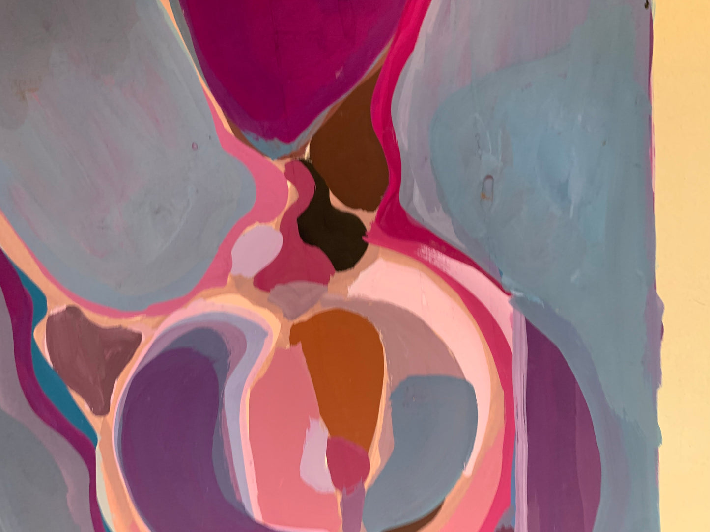 Abstract geometric composition with hints of the female body
Date: Circa 1970