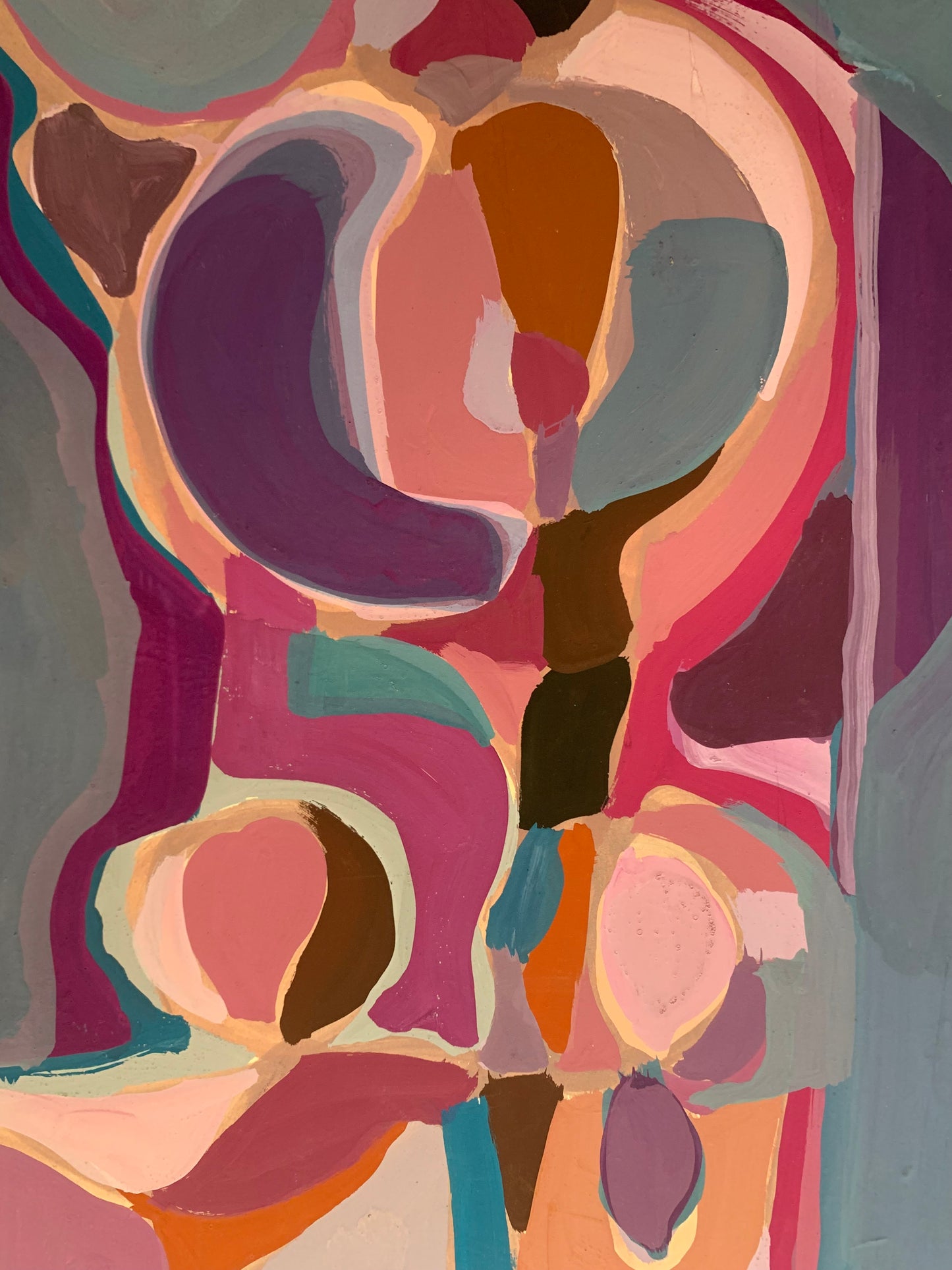 Abstract geometric composition with hints of the female body
Date: Circa 1970