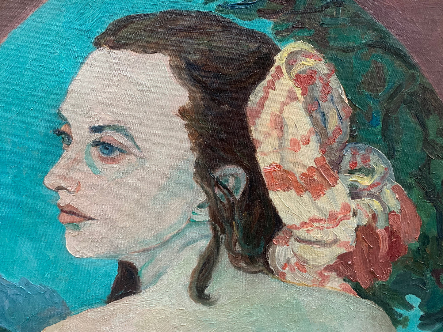 Portait by Adriana Pincherle, signed and dated 1973.  (1905,Roma- 1996, Firenze)