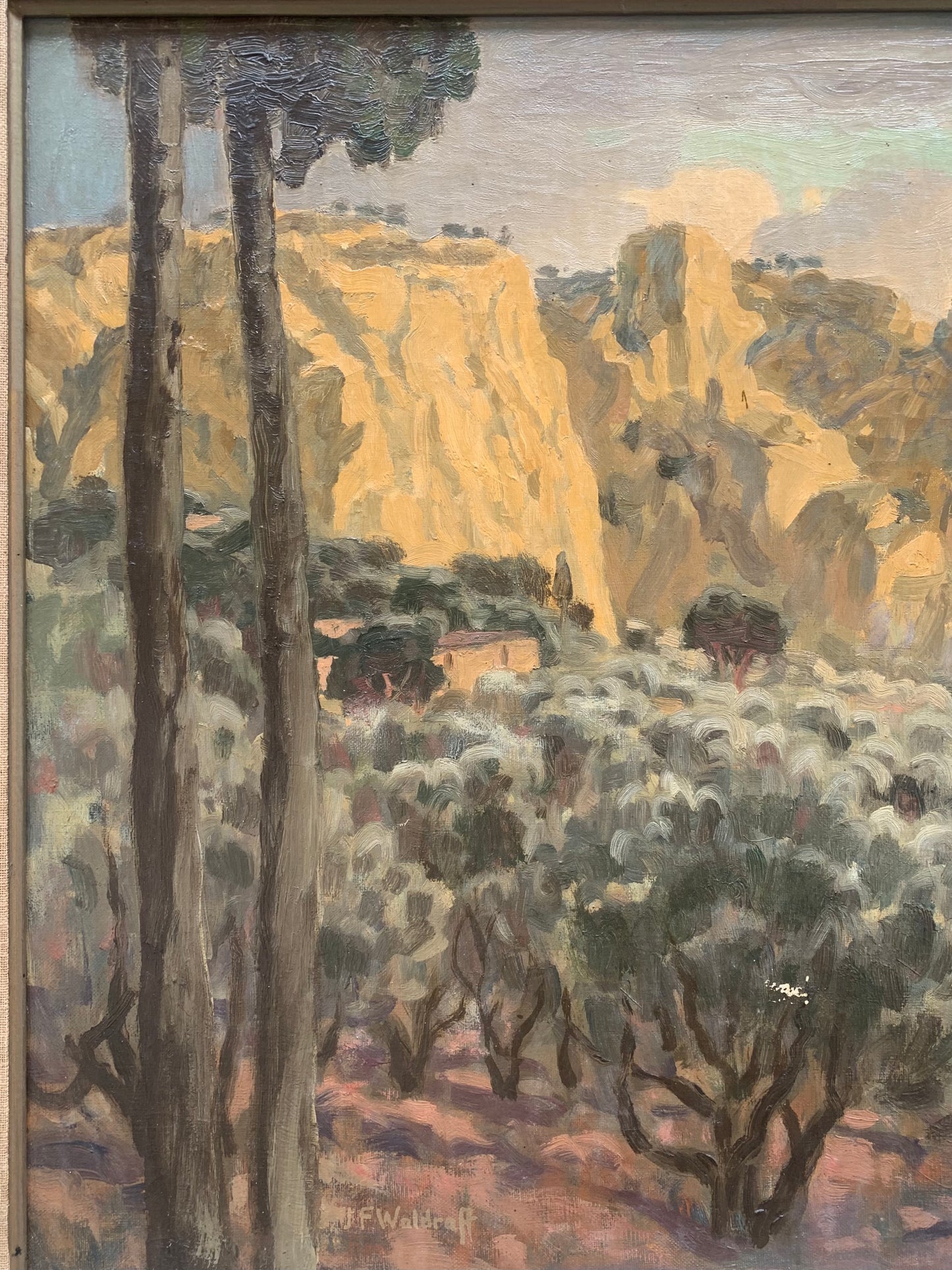 Franz Waldraff (1878-1942?). Landscape near Toulone, Gorges d'Ollioules. Circa 1930