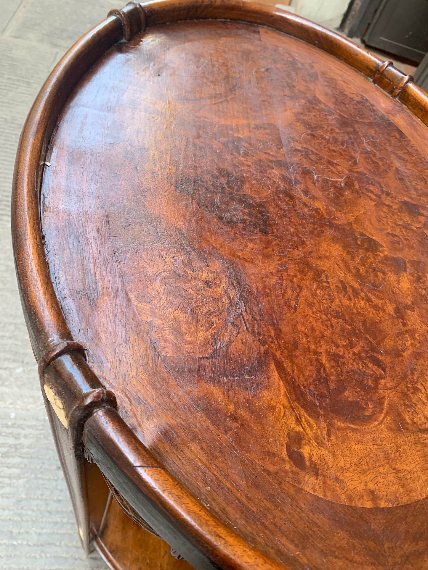 Oval Art Deco Coffee Table, circa 1920-30
