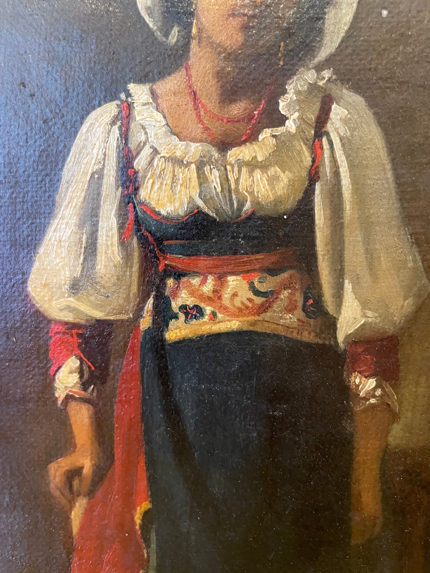 Hector Leroux – Marietta with Coral Necklace, Rome 1866 ca. – Dedicated to Hermann Fol