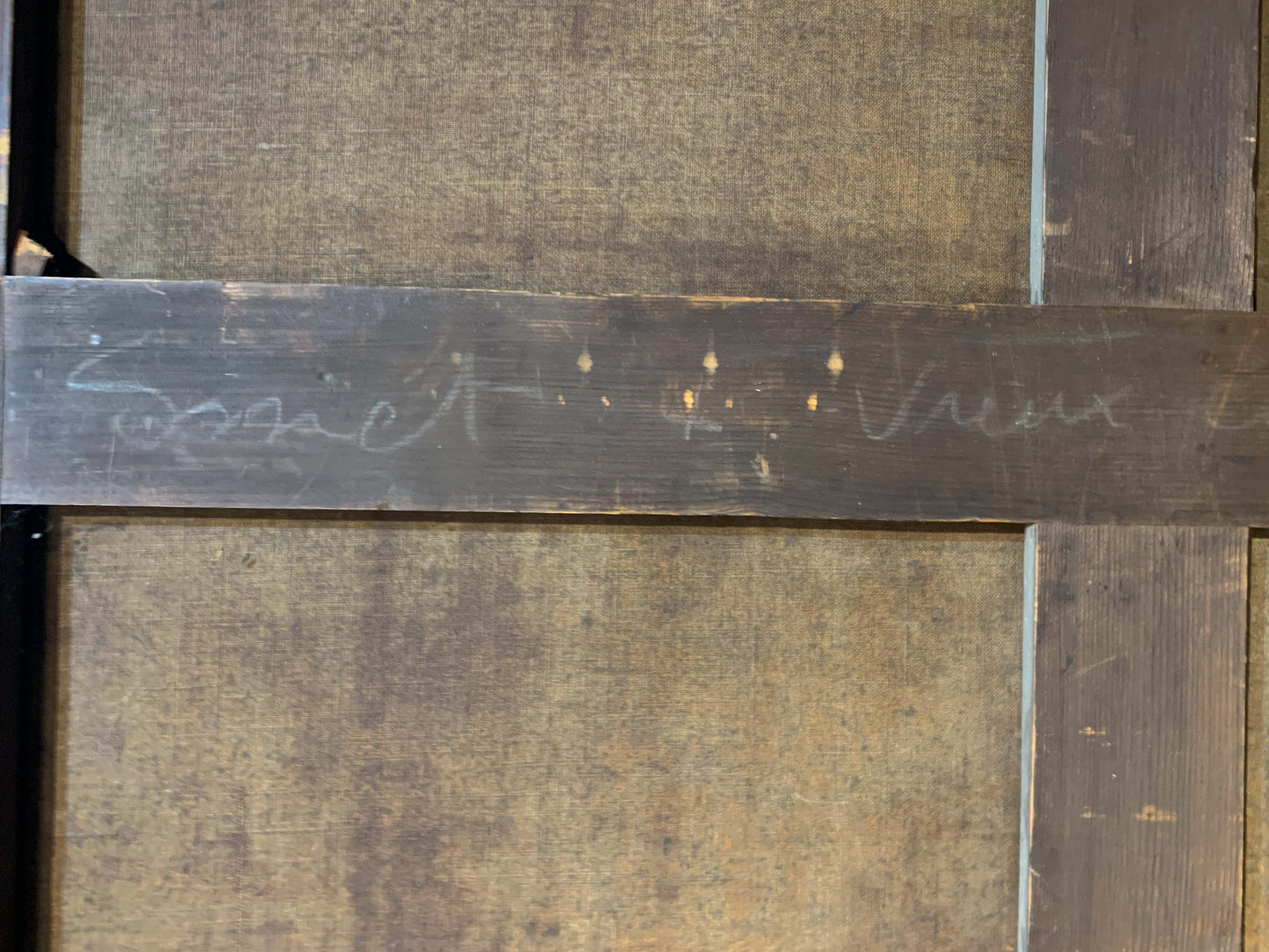 Large Marine painting with Ships in the port.  1690-1720 circa. Cm 110x 118