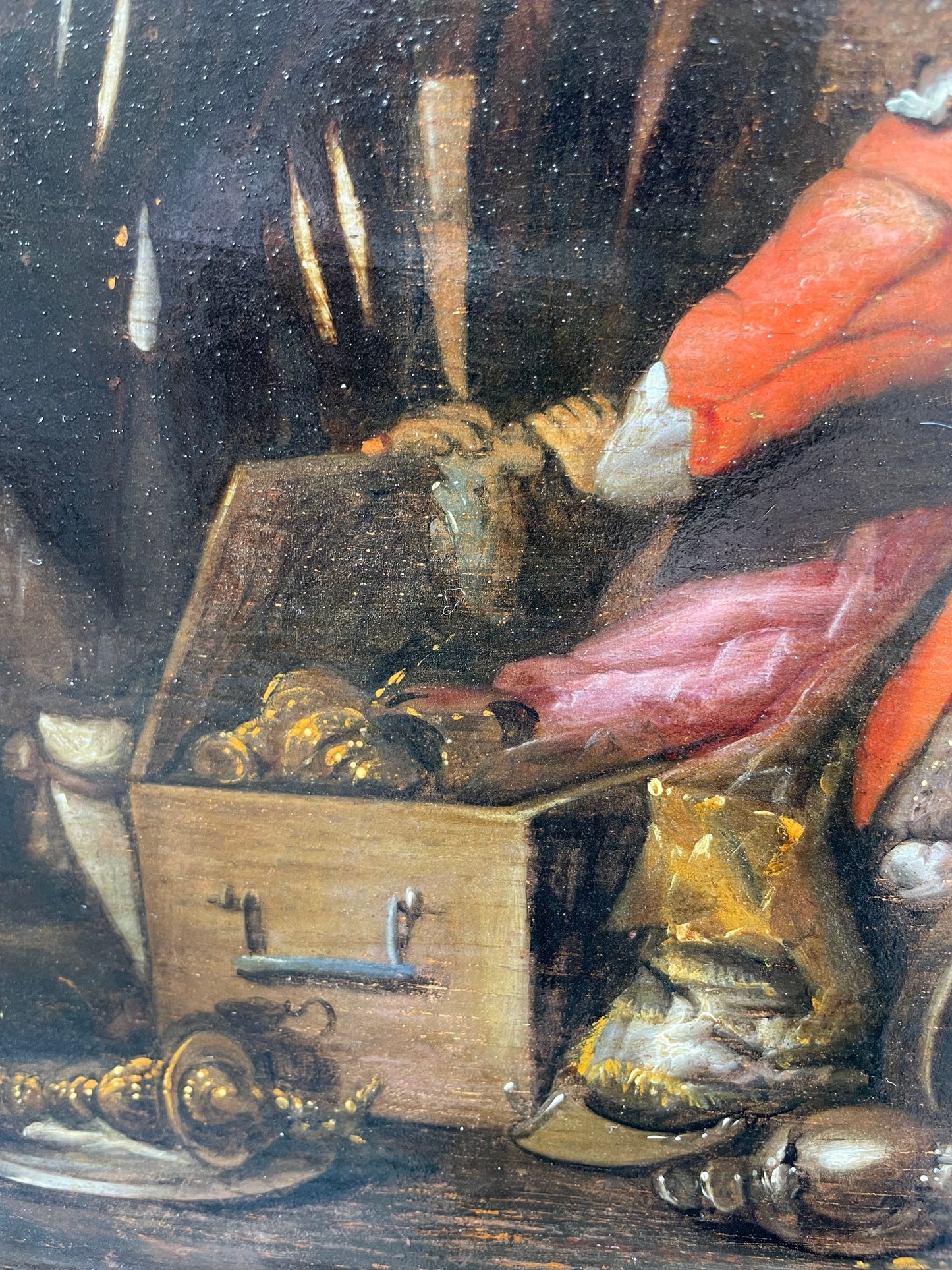 Dutch Golden Age Scene – Soldiers Sharing Spoils, Circle of Duyster, 17th c. Panel