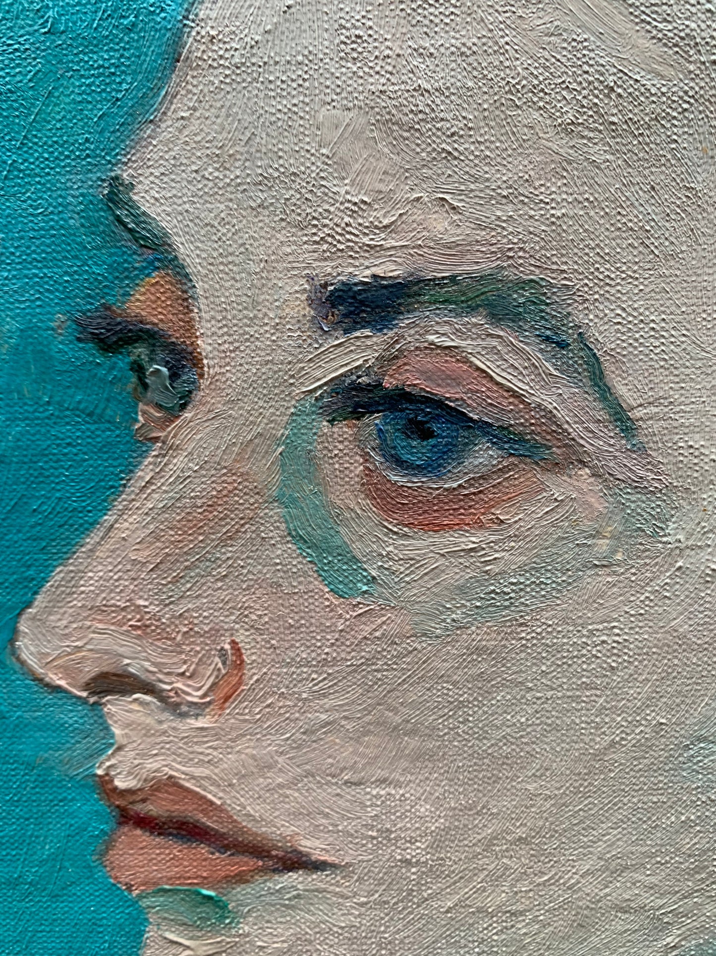 Portait by Adriana Pincherle, signed and dated 1973.  (1905,Roma- 1996, Firenze)