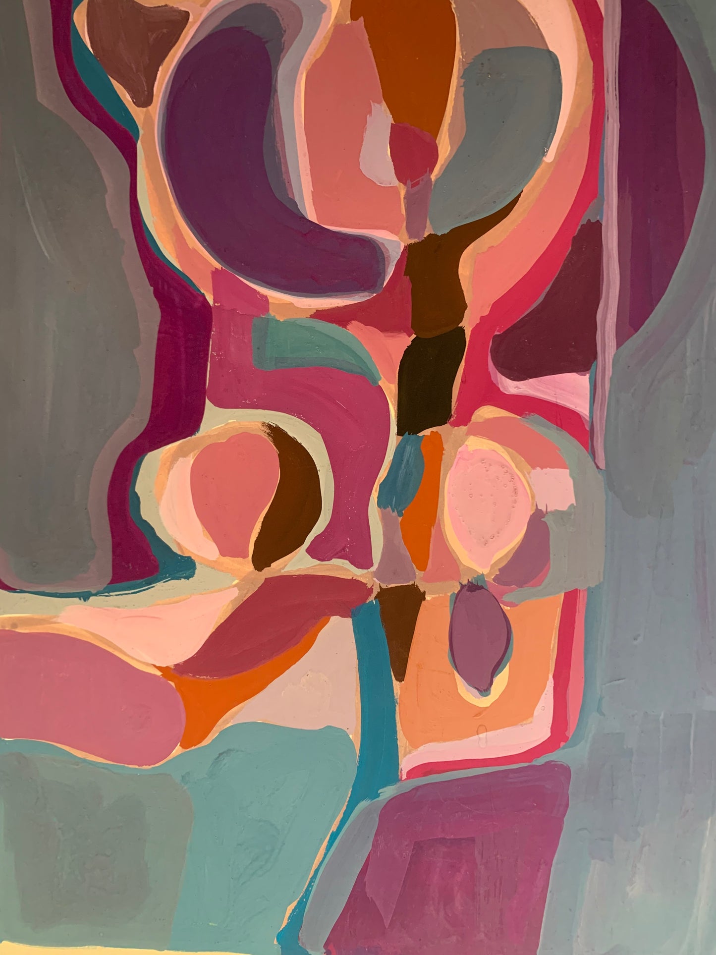 Abstract geometric composition with hints of the female body
Date: Circa 1970