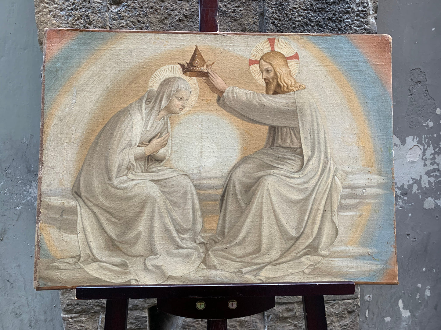Coronation of the Virgin, 19th-century copy after Fra Angelico’ frescoes in San Marco Monastery. Florence