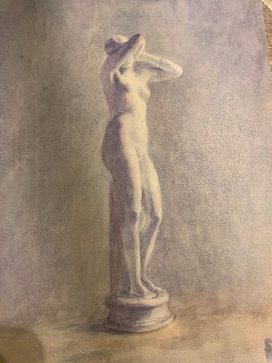 A watercolor with the statuette of Venus. Susanne Ricard Cordingley