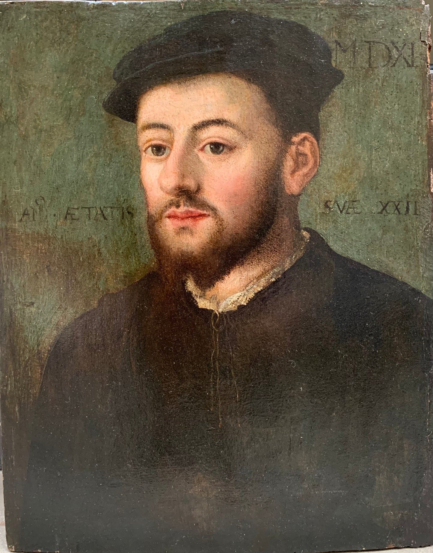 Nord European Renaissance portrait of a young man. 1st half of XVI century