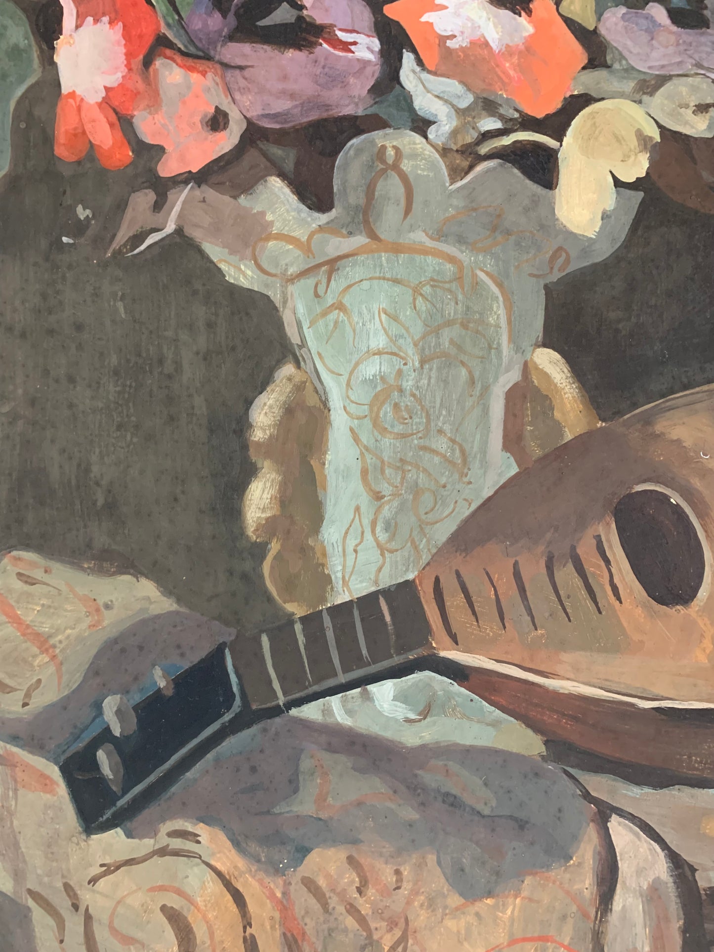 Still Life With Musical Instrument. Circa 1940