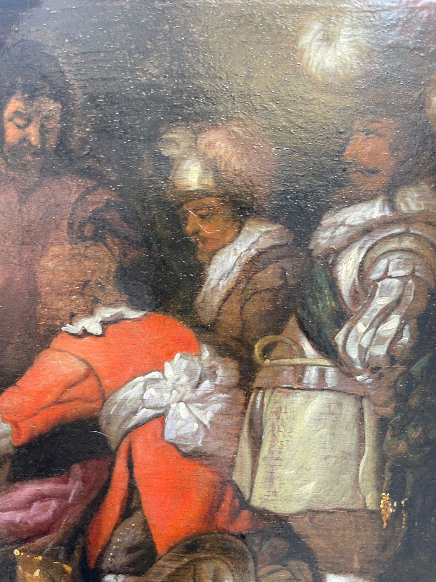 Dutch Golden Age Scene – Soldiers Sharing Spoils, Circle of Duyster, 17th c. Panel