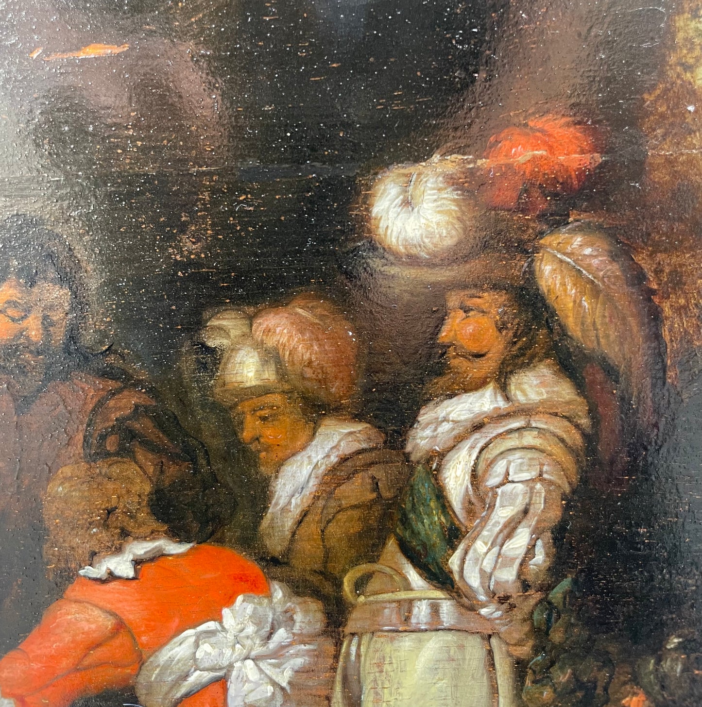 Dutch Golden Age Scene – Soldiers Sharing Spoils, Circle of Duyster, 17th c. Panel