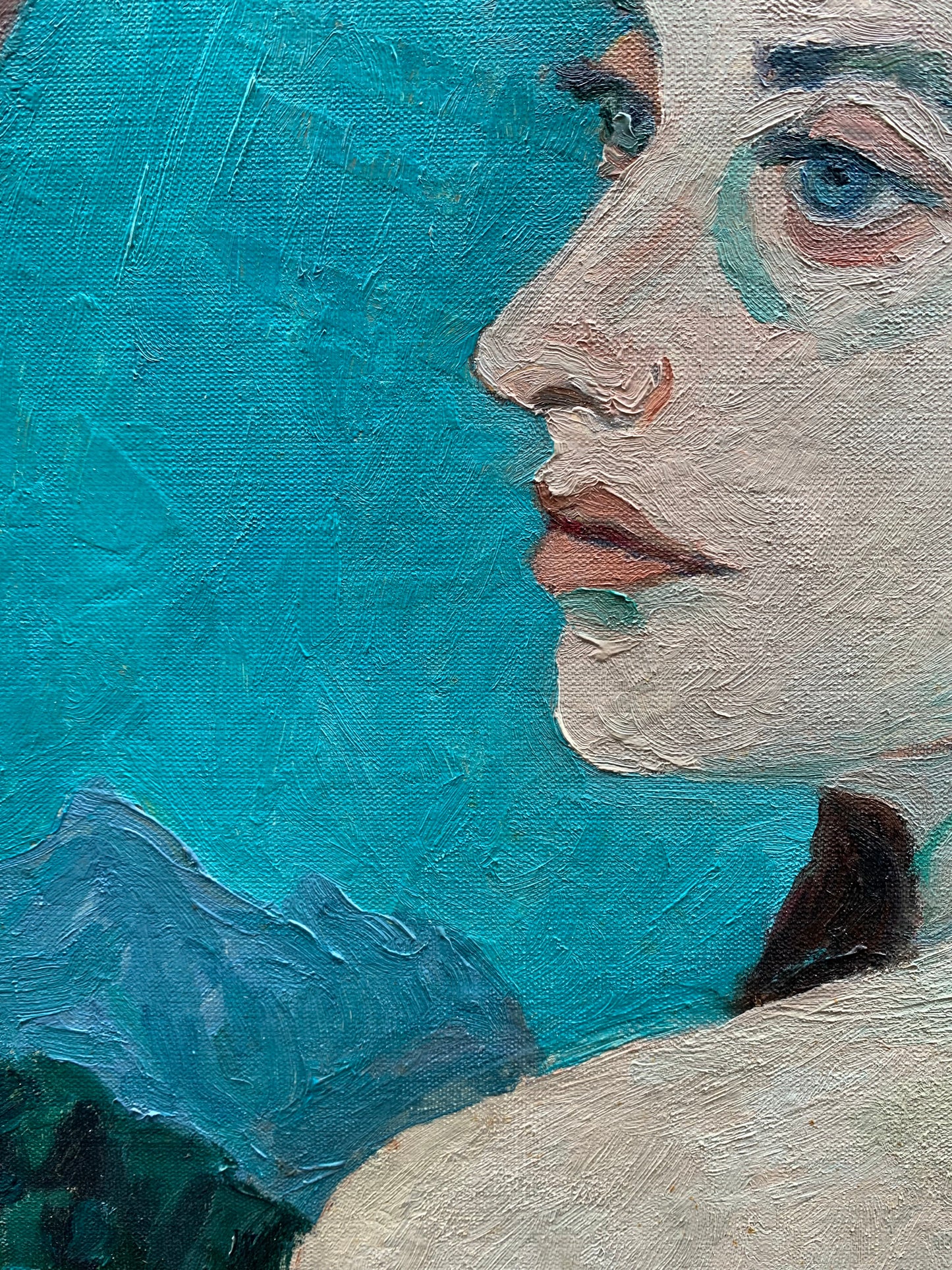 Portait by Adriana Pincherle, signed and dated 1973.  (1905,Roma- 1996, Firenze)