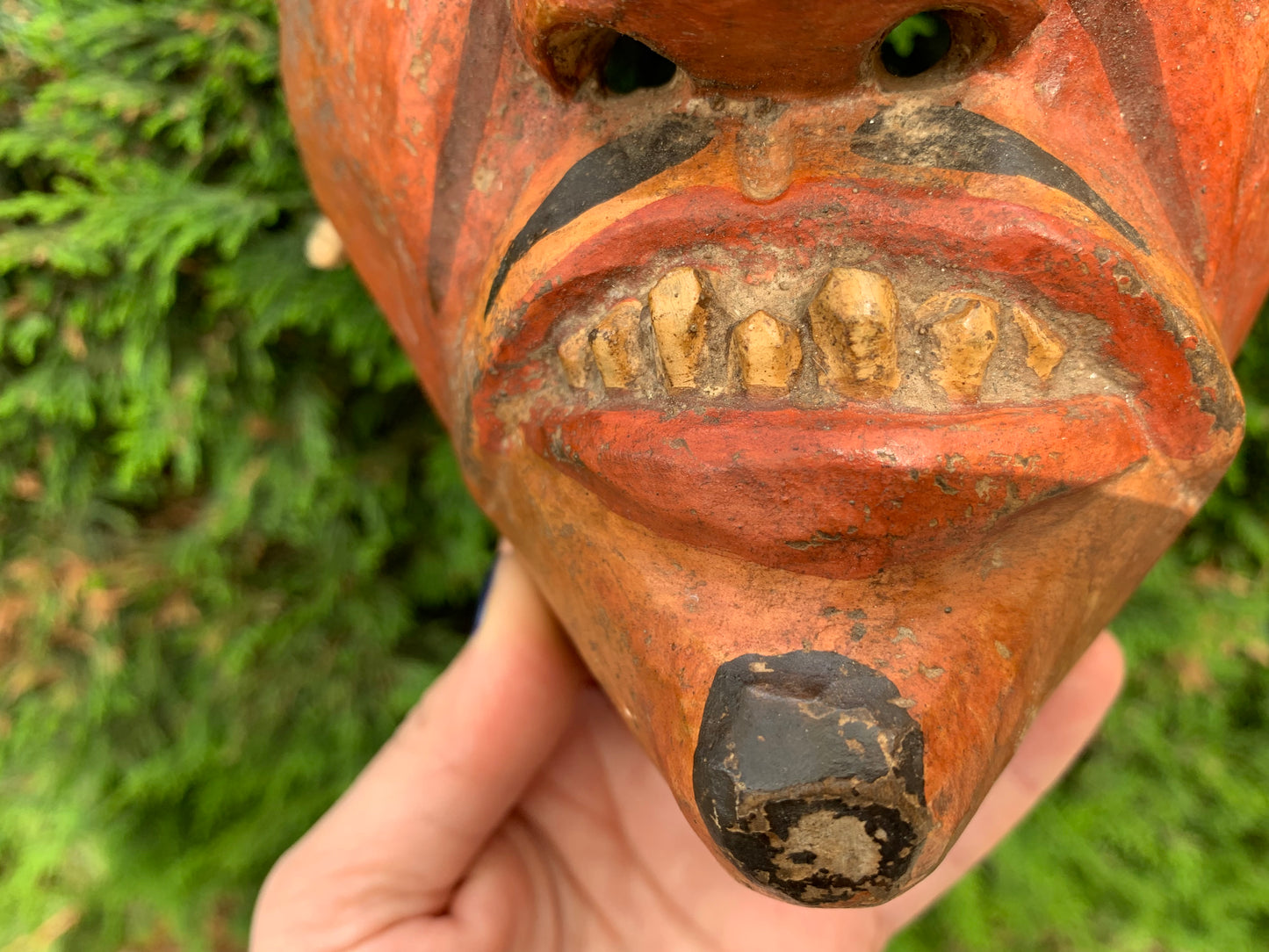 Guatemala. Mask of Baila de la Conquista. Early XX century