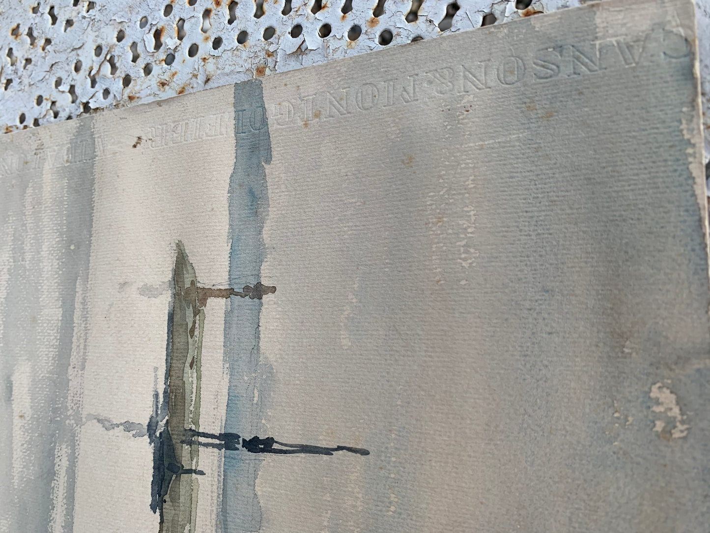 The port of Terragon.  Watercolor about 1940-1950.