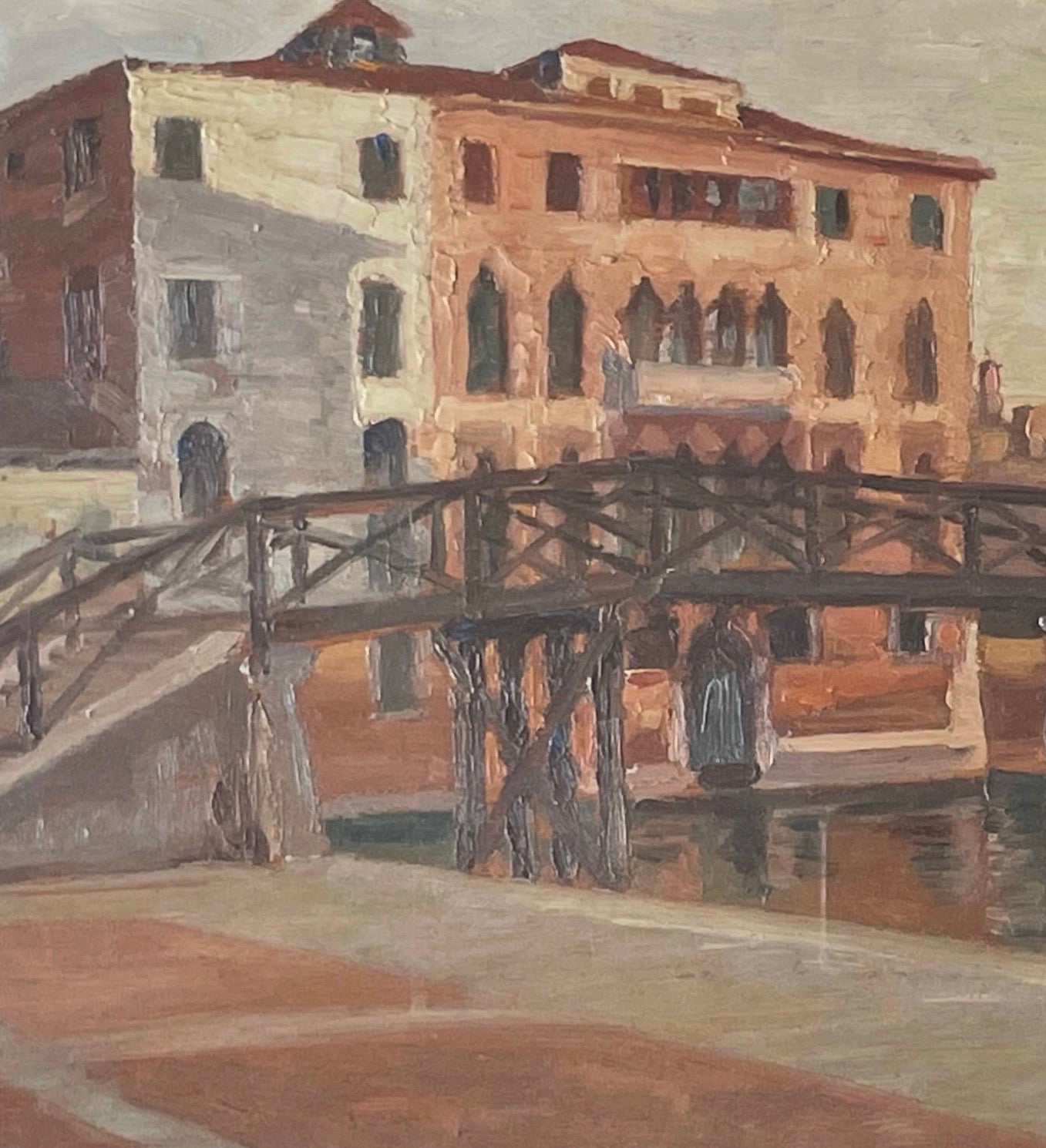 Venice. Wooden Bridge and Gothic Palace, dated 1915