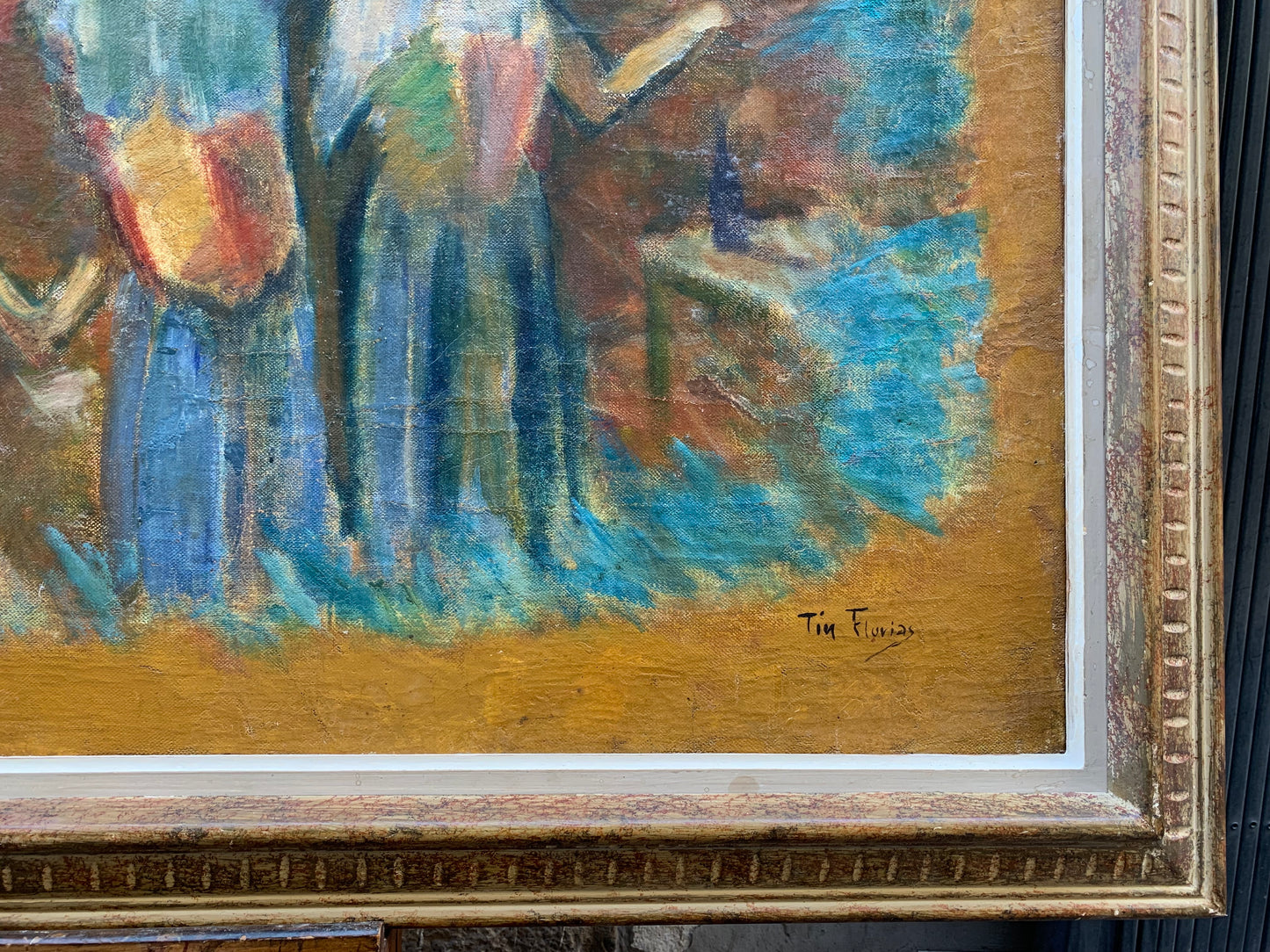 Tin Florias, Danza di Corfù, artista greco del XX secolo tra Grecia e Parigi, Cm 130 × 103