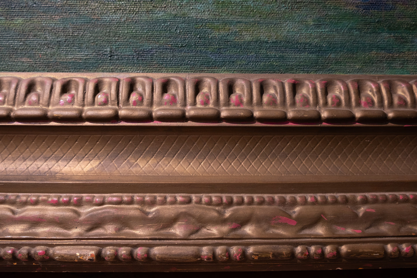 Symbolist Landscape With Symbols Of The Earth Artist: Prosper Colmant. Dated 1912. Cm 161x180