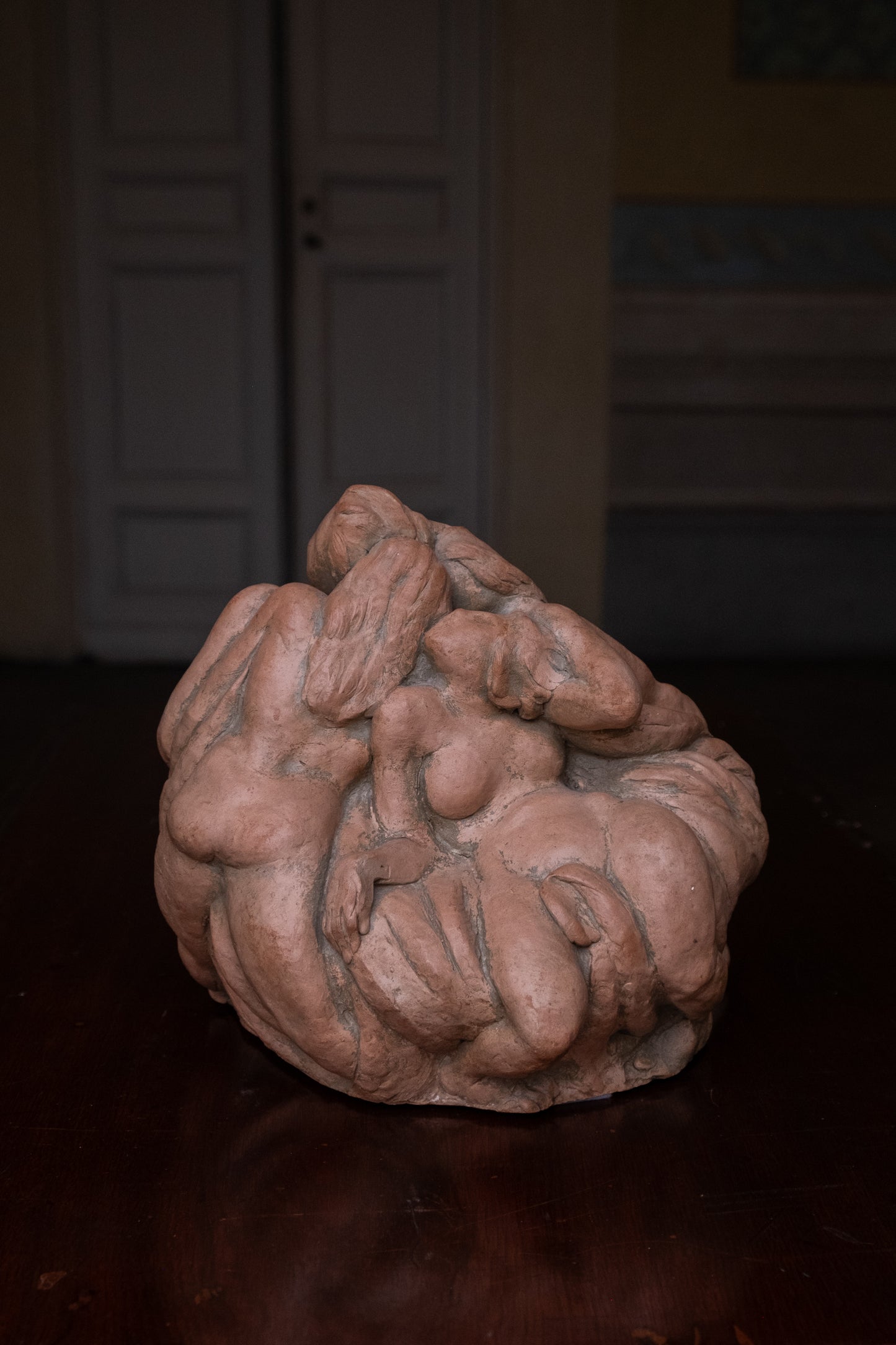 Entangled bodies, terracotta, 1942, Giorgio Rossi (1894-1981), Tuscan Sculptor.