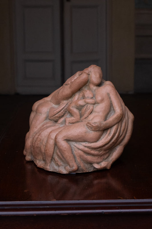 Entangled bodies, terracotta, 1942, Giorgio Rossi (1894-1981), Tuscan Sculptor.