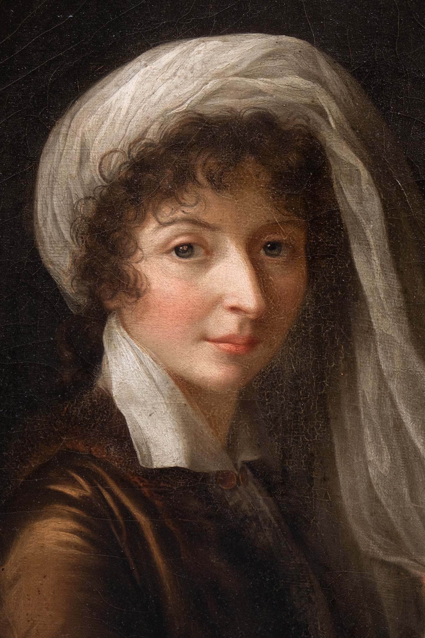 Portrait of a Young Woman with Rose and à la Turque Headscarf, late 18th century.