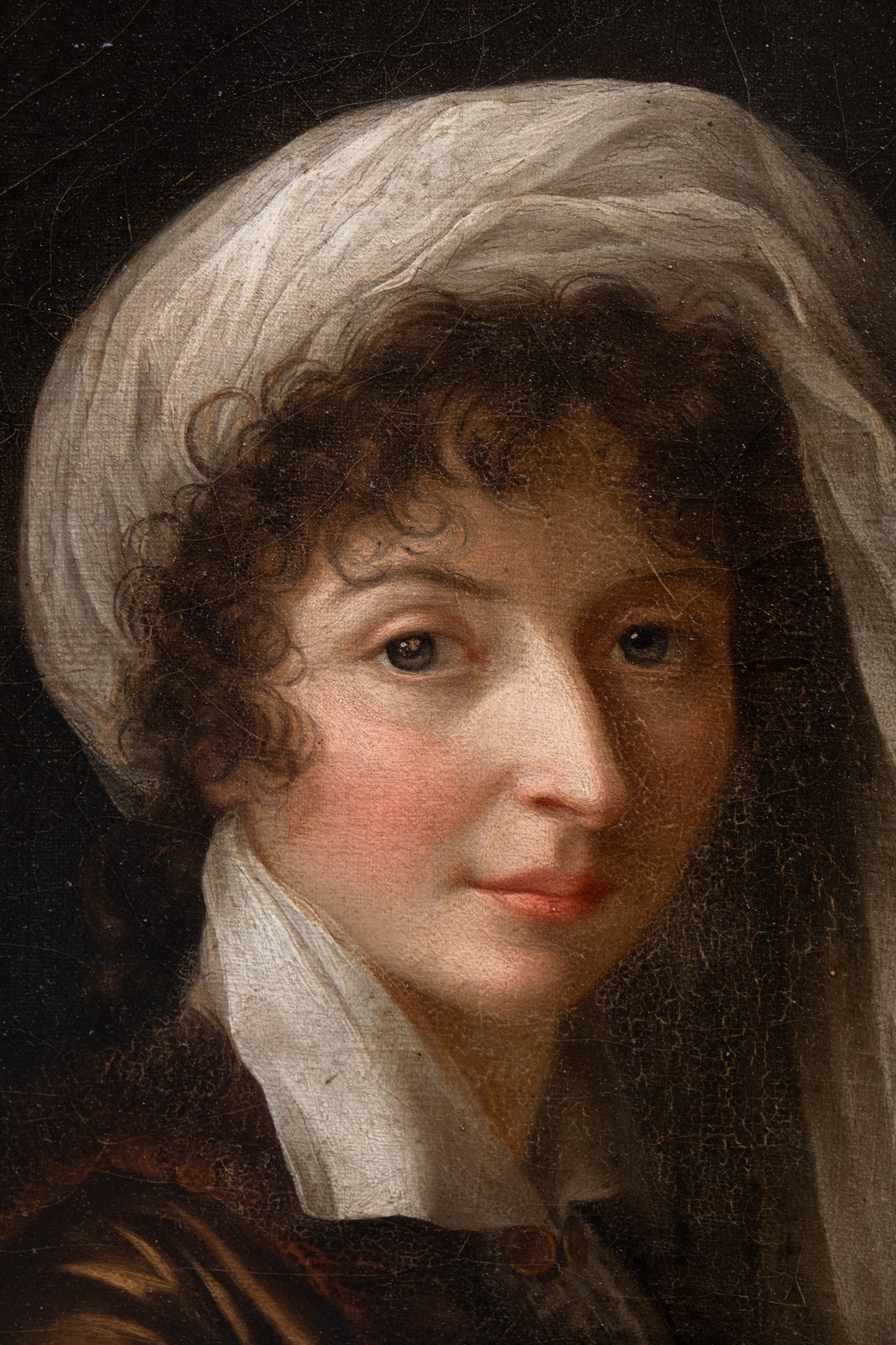 Portrait of a Young Woman with Rose and à la Turque Headscarf, late 18th century.